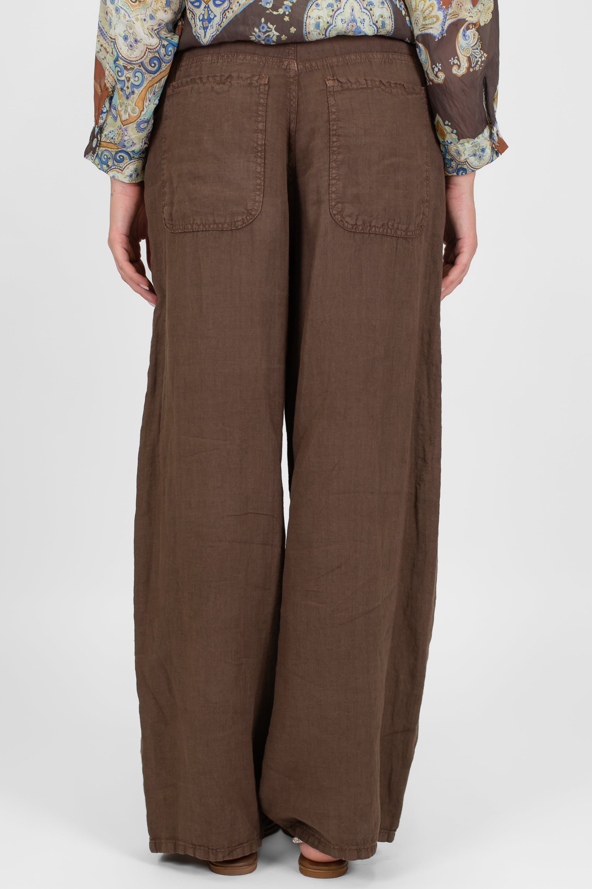 Haveone - Pantalone regular in puro lino