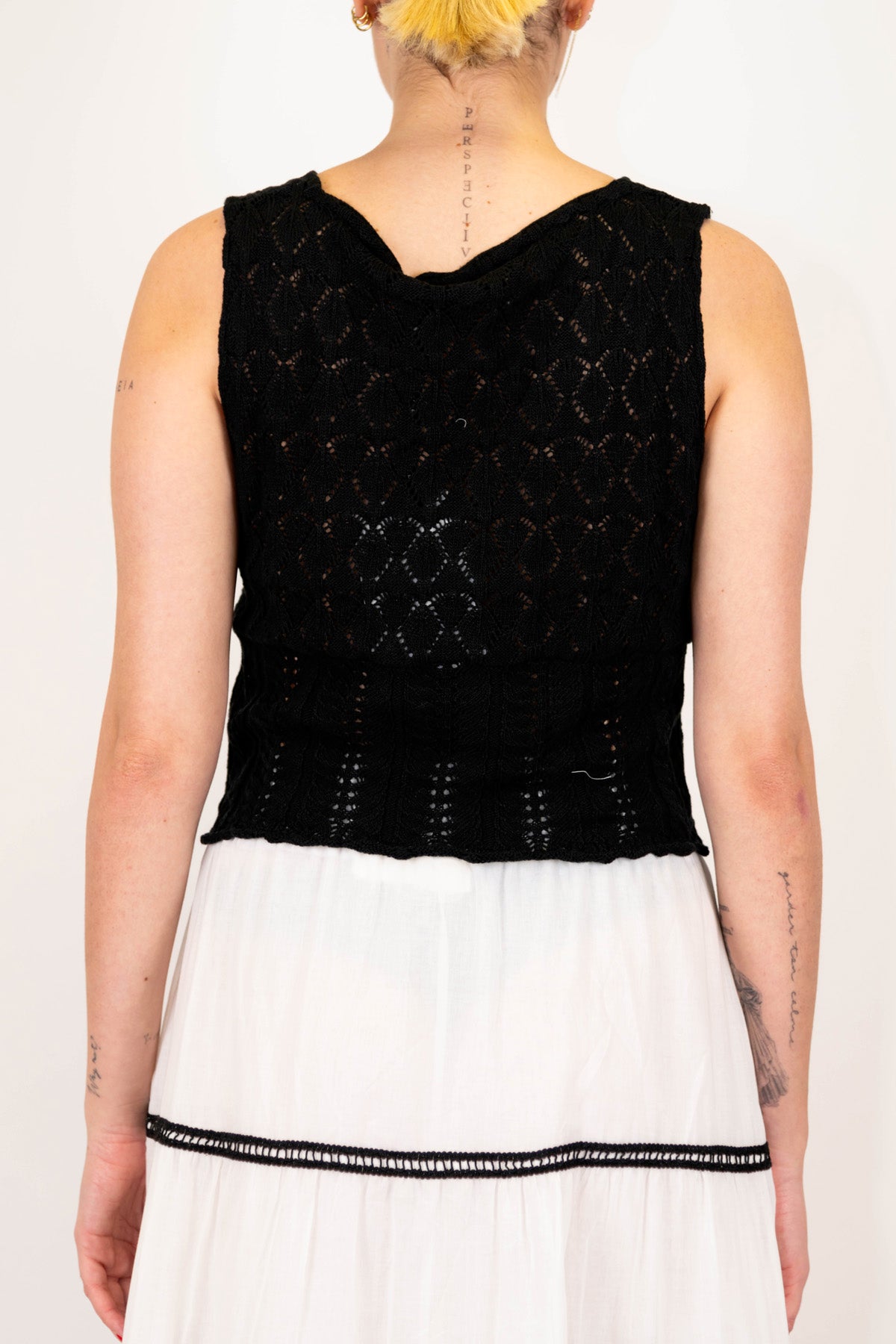 Haveone - Top con doppio ricamo in crochet