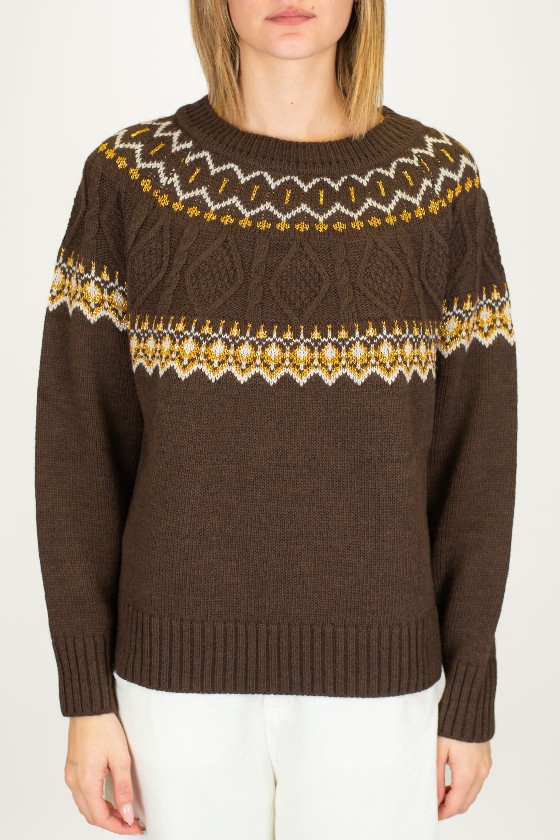 Motel - Maglia jacquard in misto lana