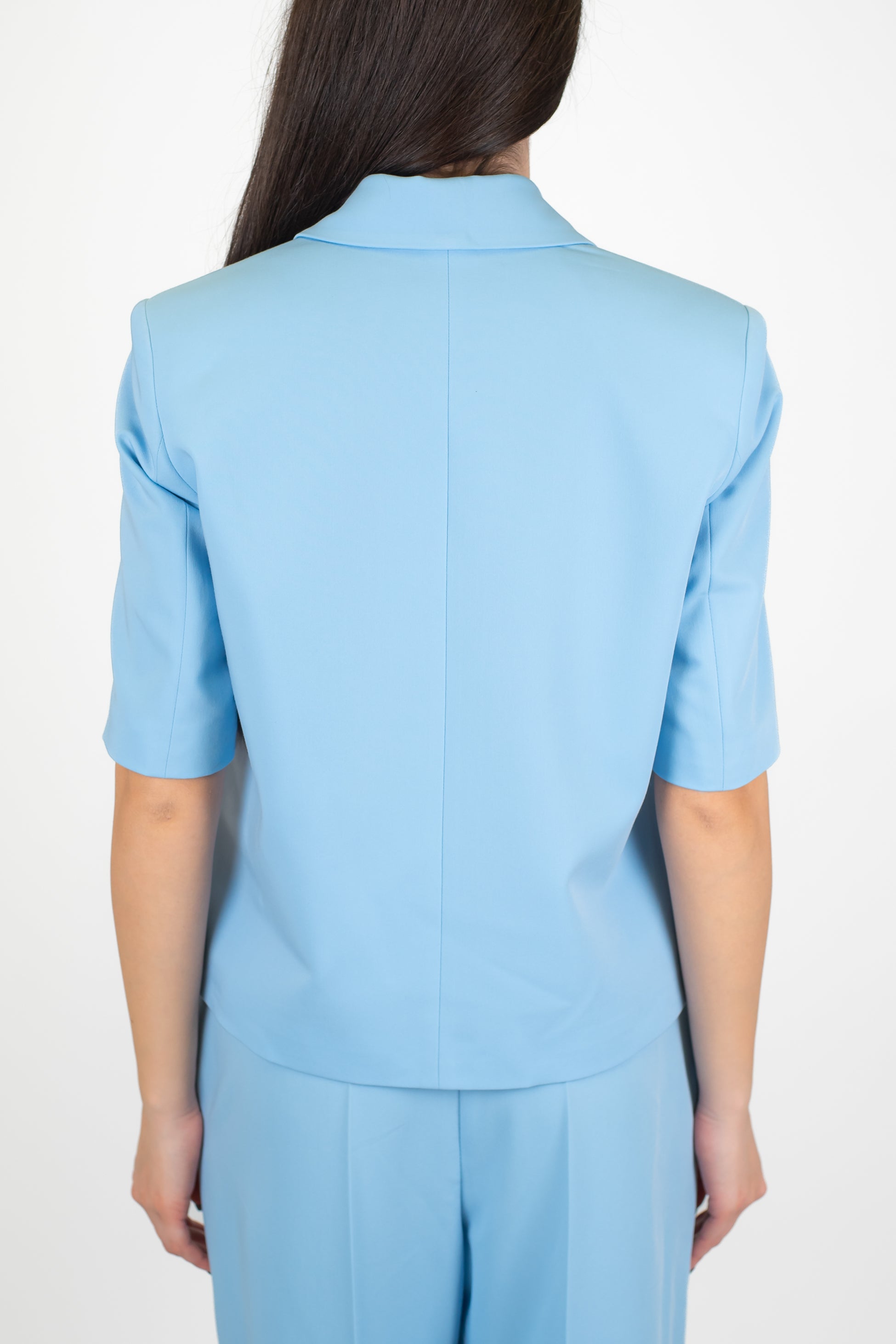 Motel - Tailleur con giacca mezzamanica e pantalone palazzo