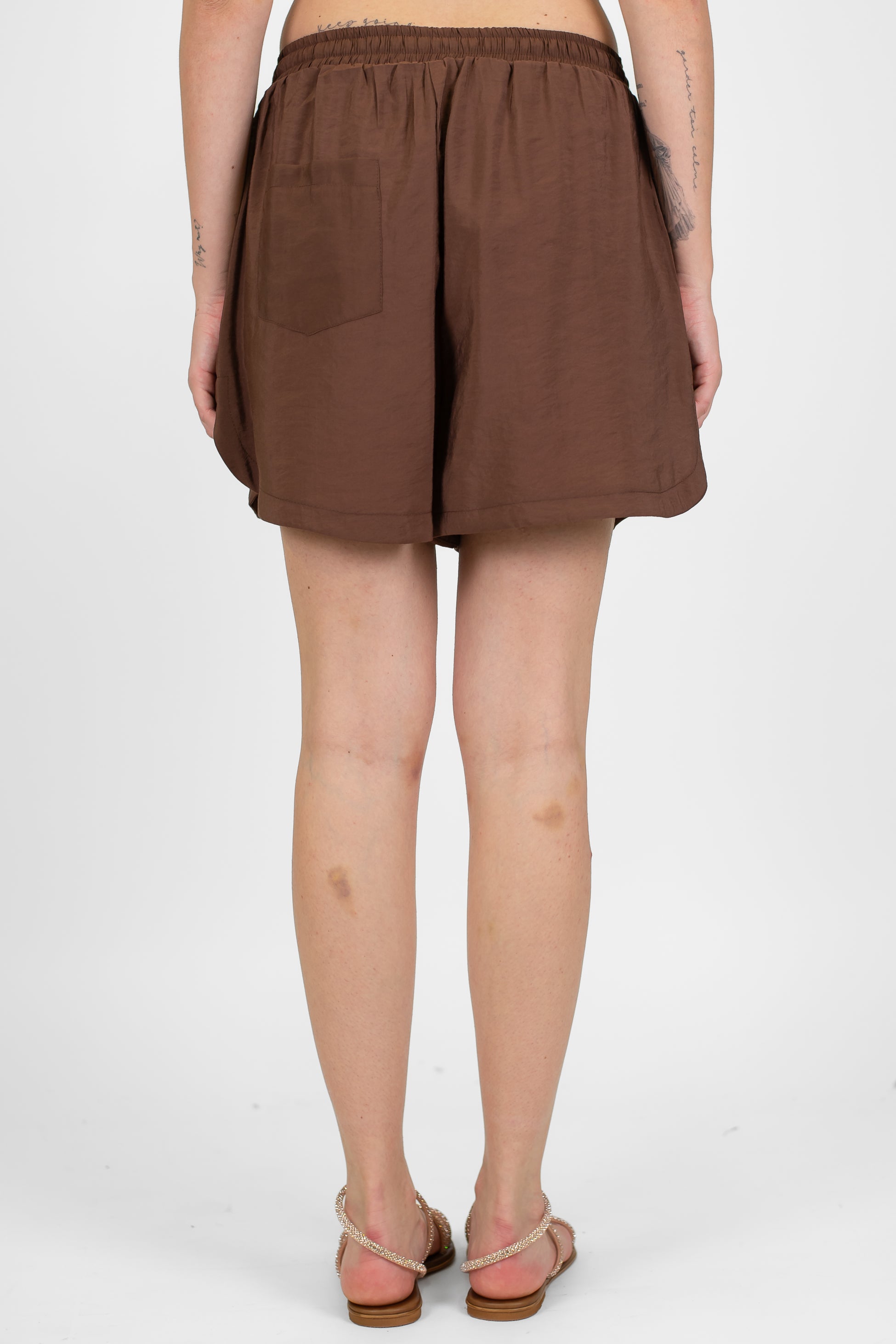 Motel - Coordinato in modal con camica mezzamanica e shorts con coulisse