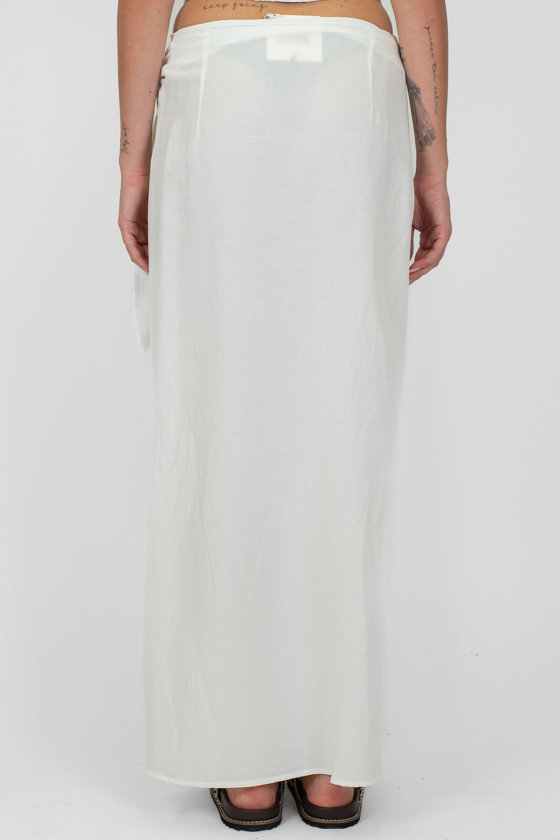 Tensione in - Gonna pareo in misto viscosa e lino