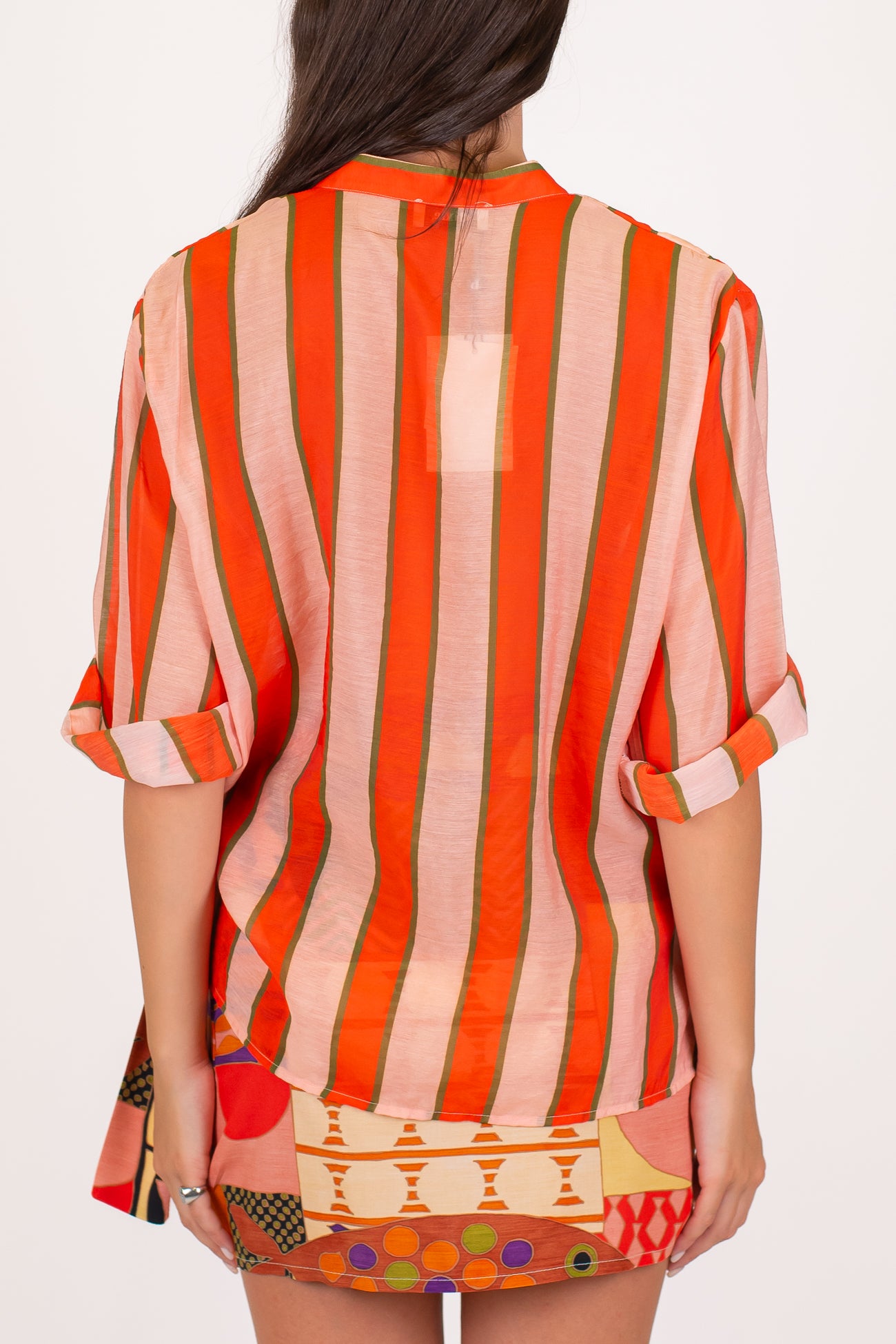 Dixie - Camicia rigata in viscosa leggera
