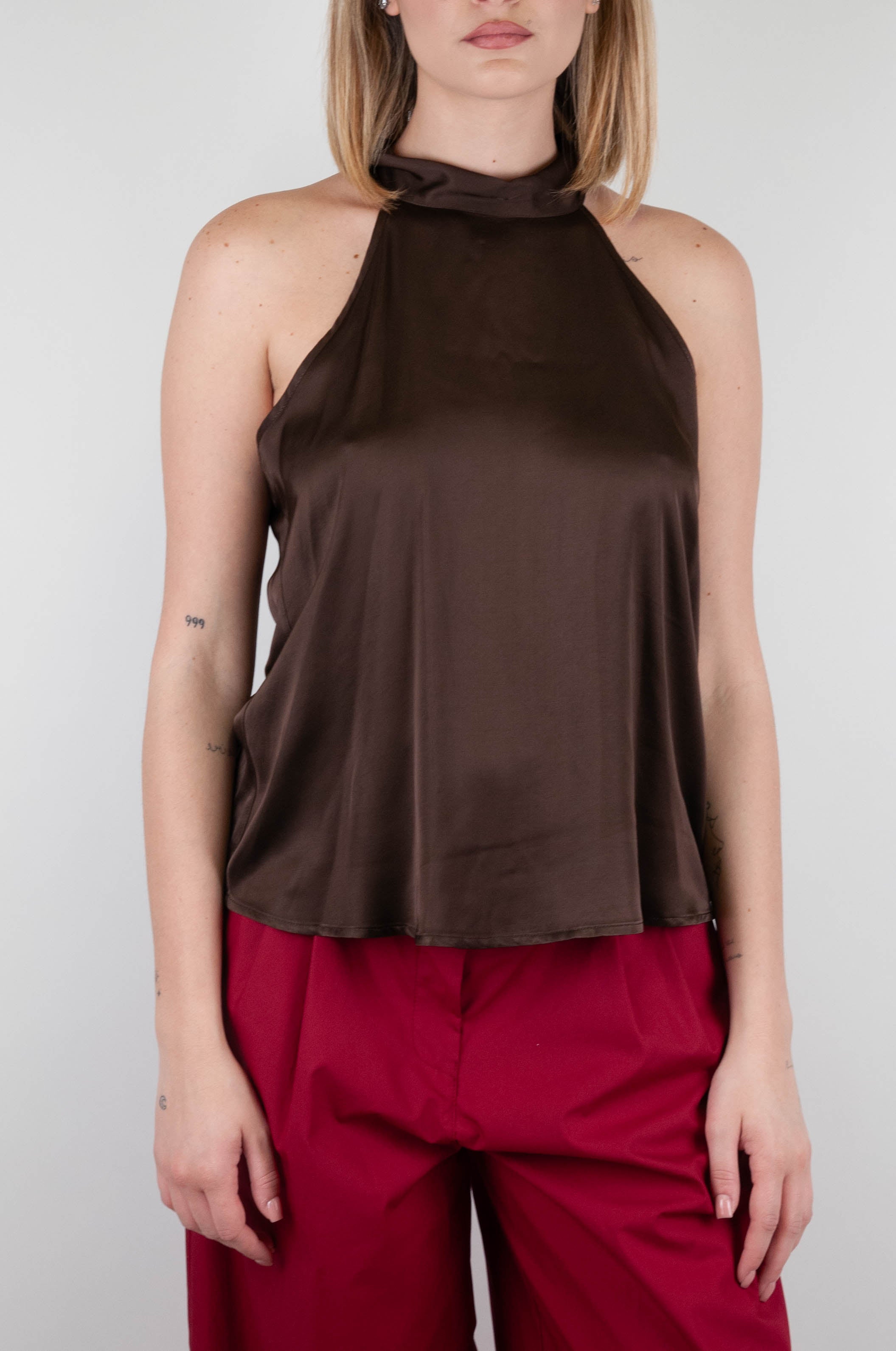 Dixie - Top scollo americano in viscosa