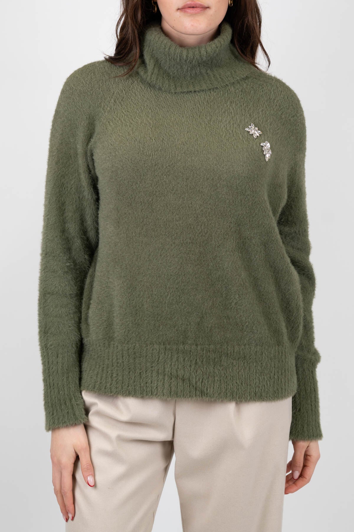 Dixie - Dolcevita collo ad anello con spille