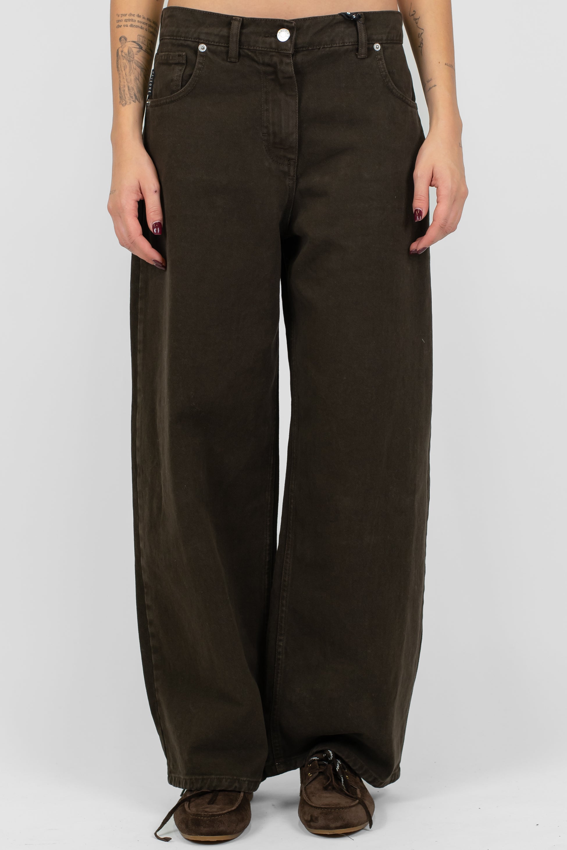 Haveone - Pantalone regular modello Bella in denim colorato