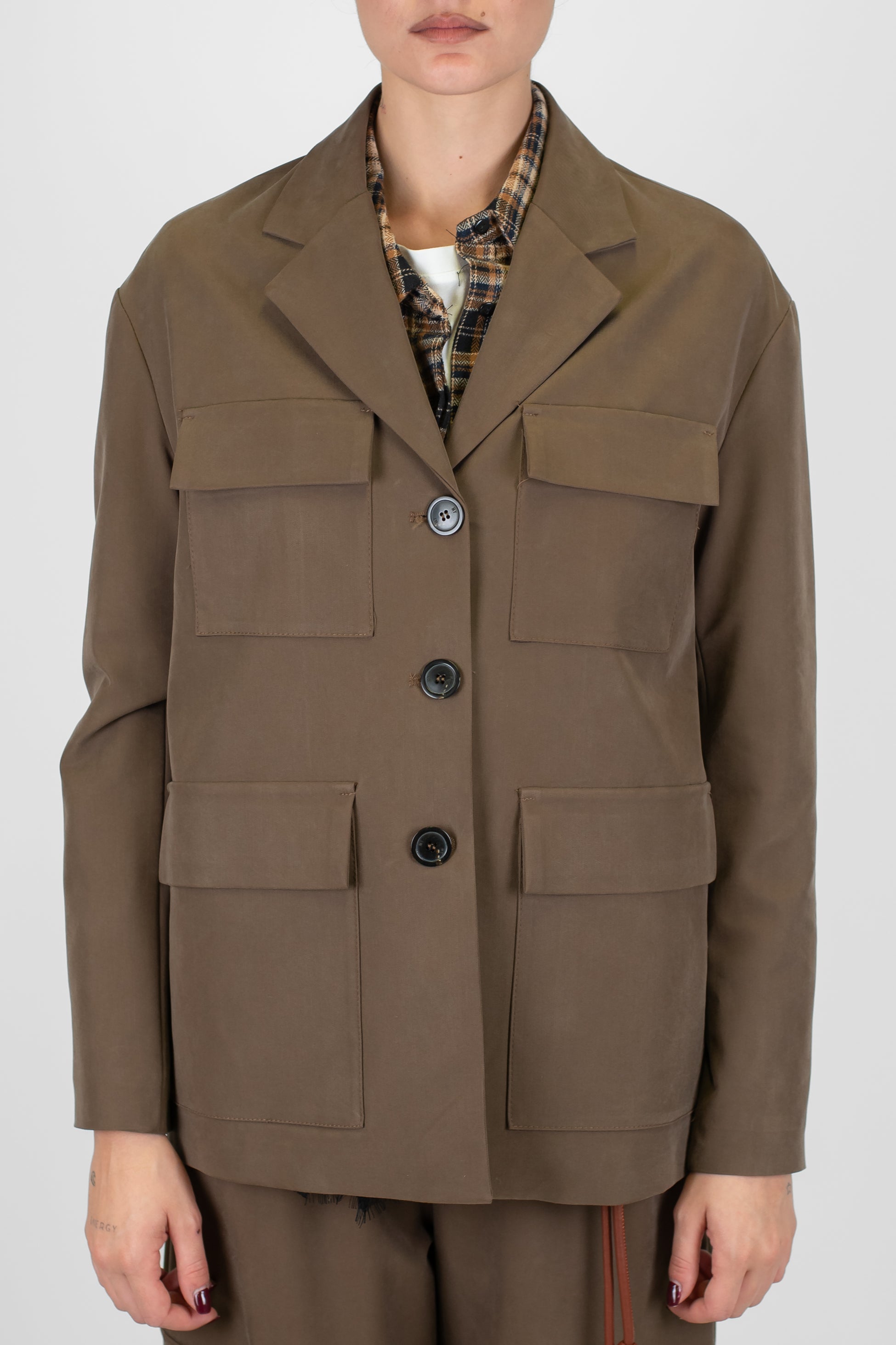 Maryley - Giacca sahariana con doppio taschino