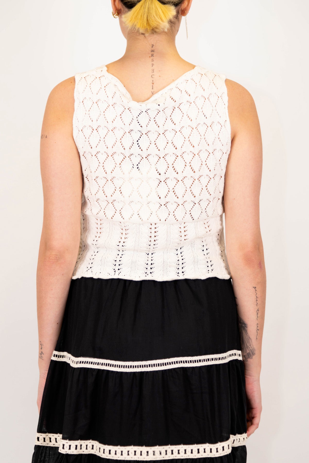 Haveone - Top con doppio ricamo in crochet