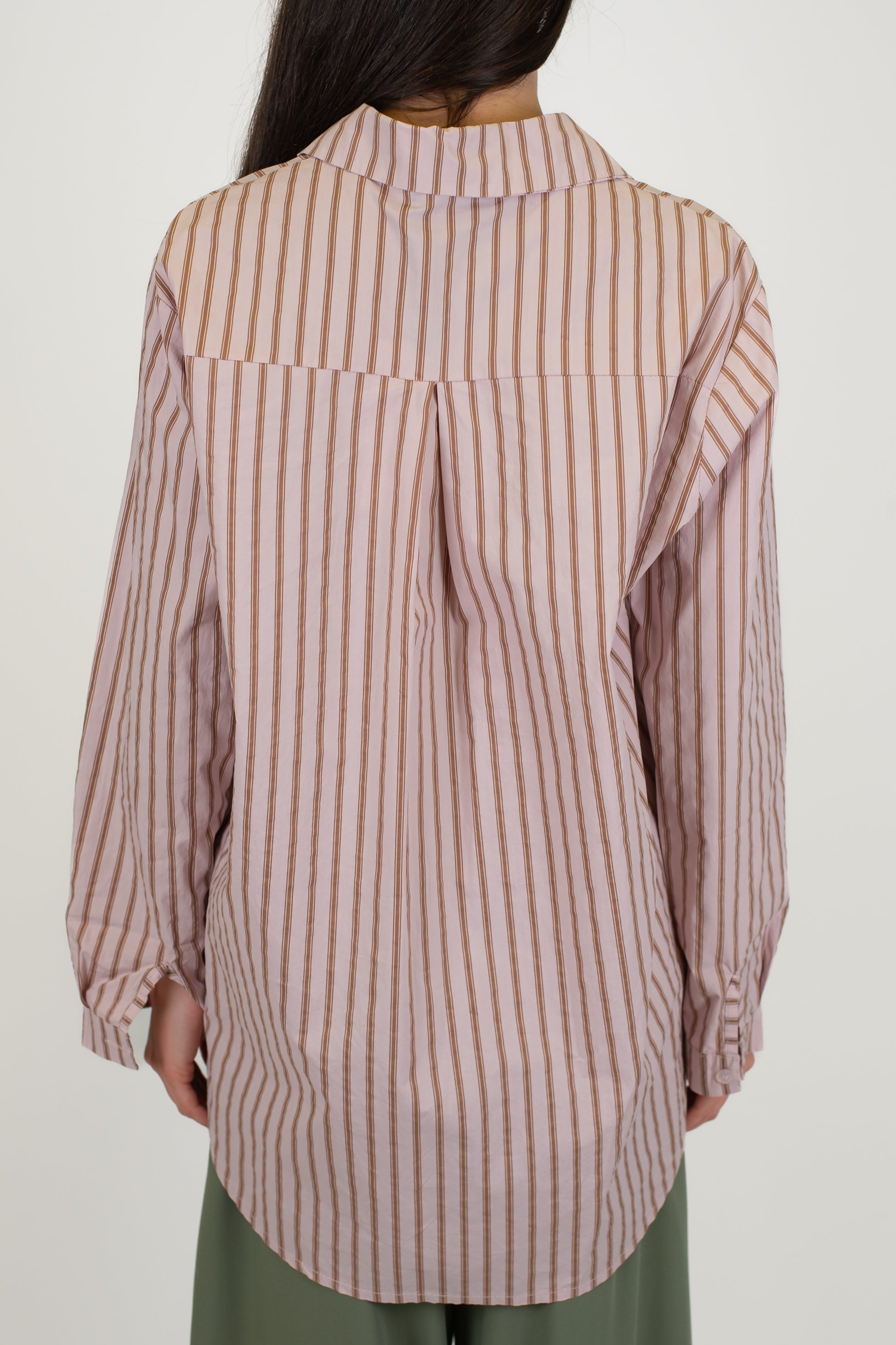 Haveone - Camicia over fantasia righe a contrasto