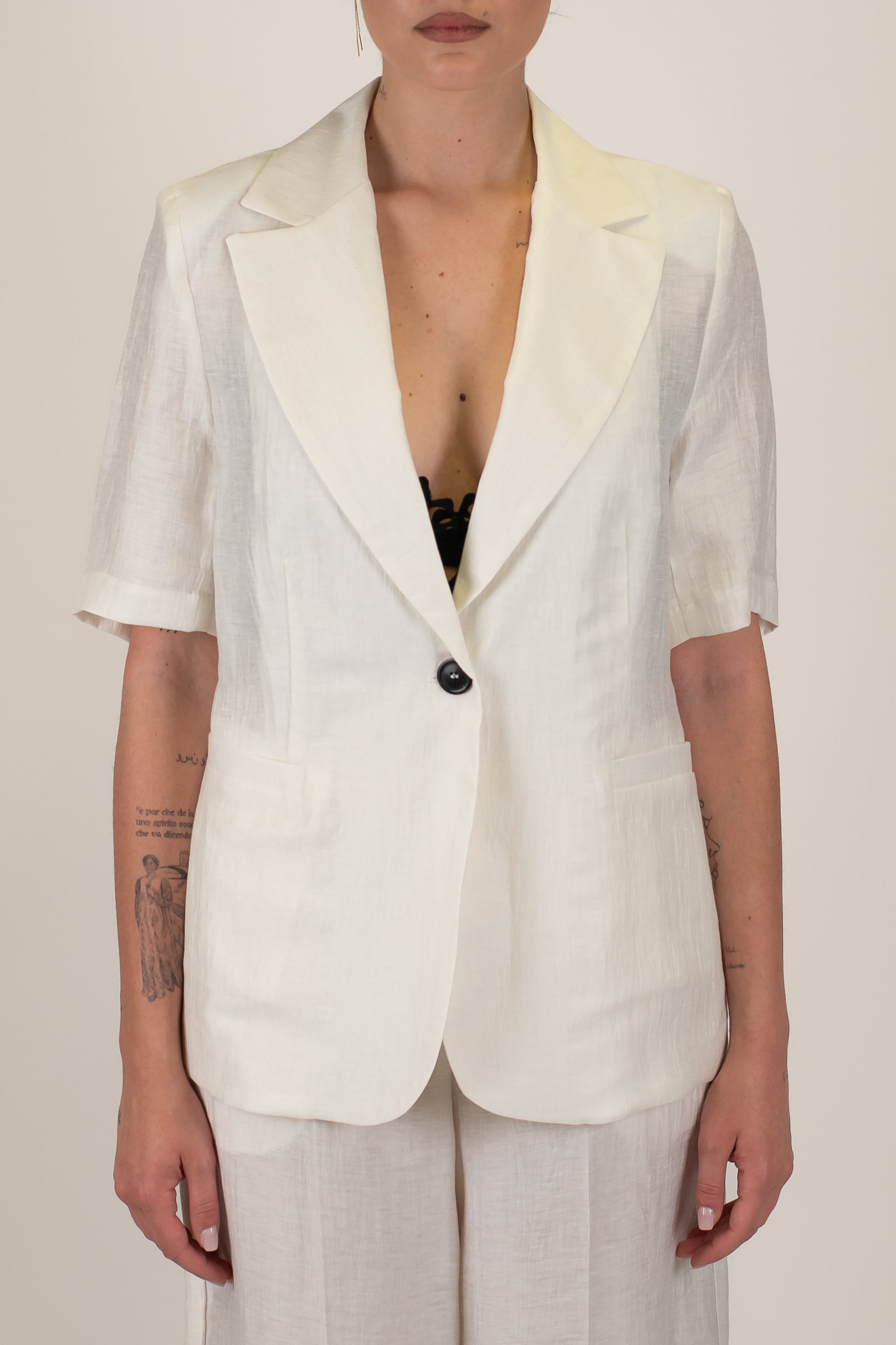Maryley - Giacca mezzamanica in lino