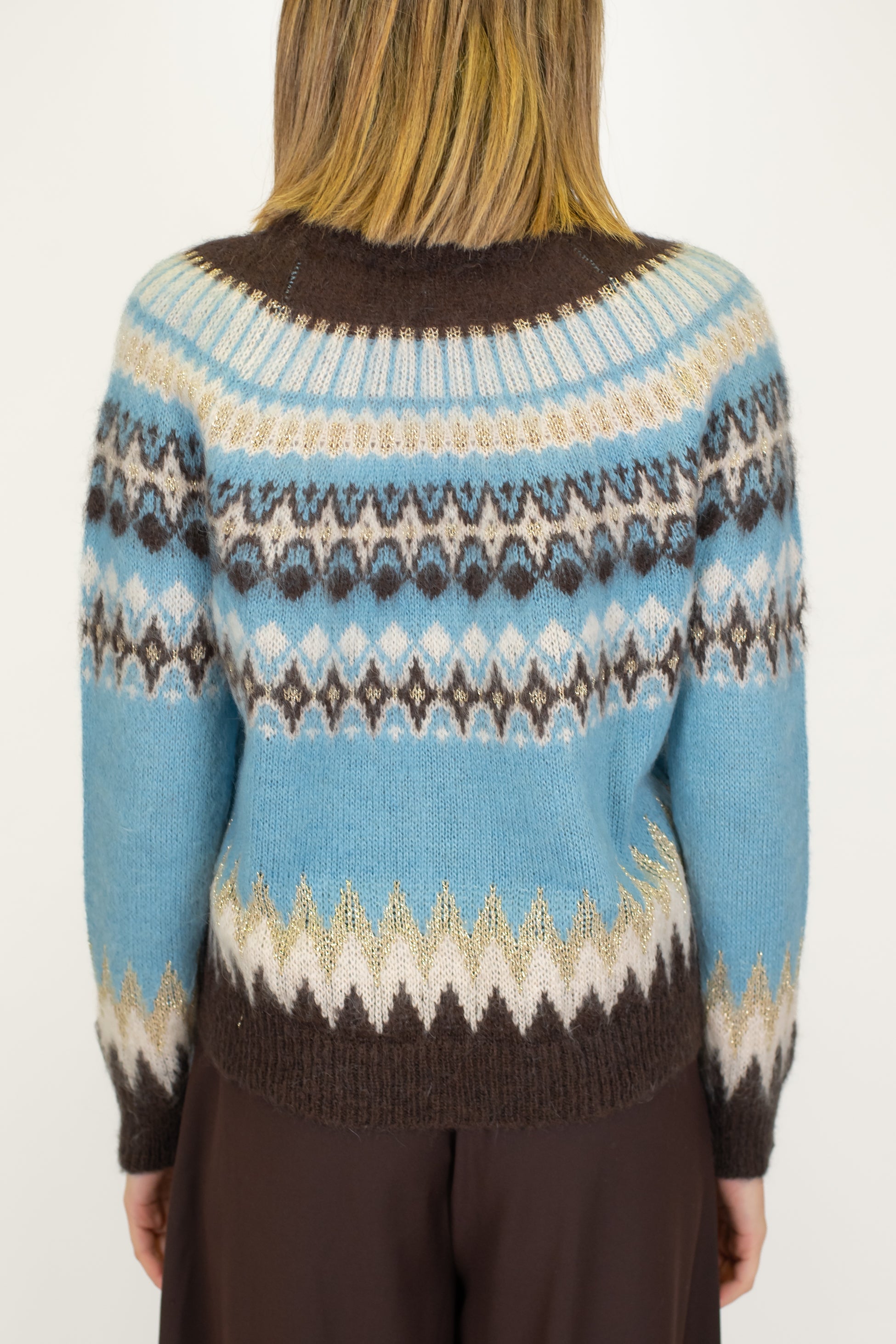 Tensione in - Maglia jacquard girocollo