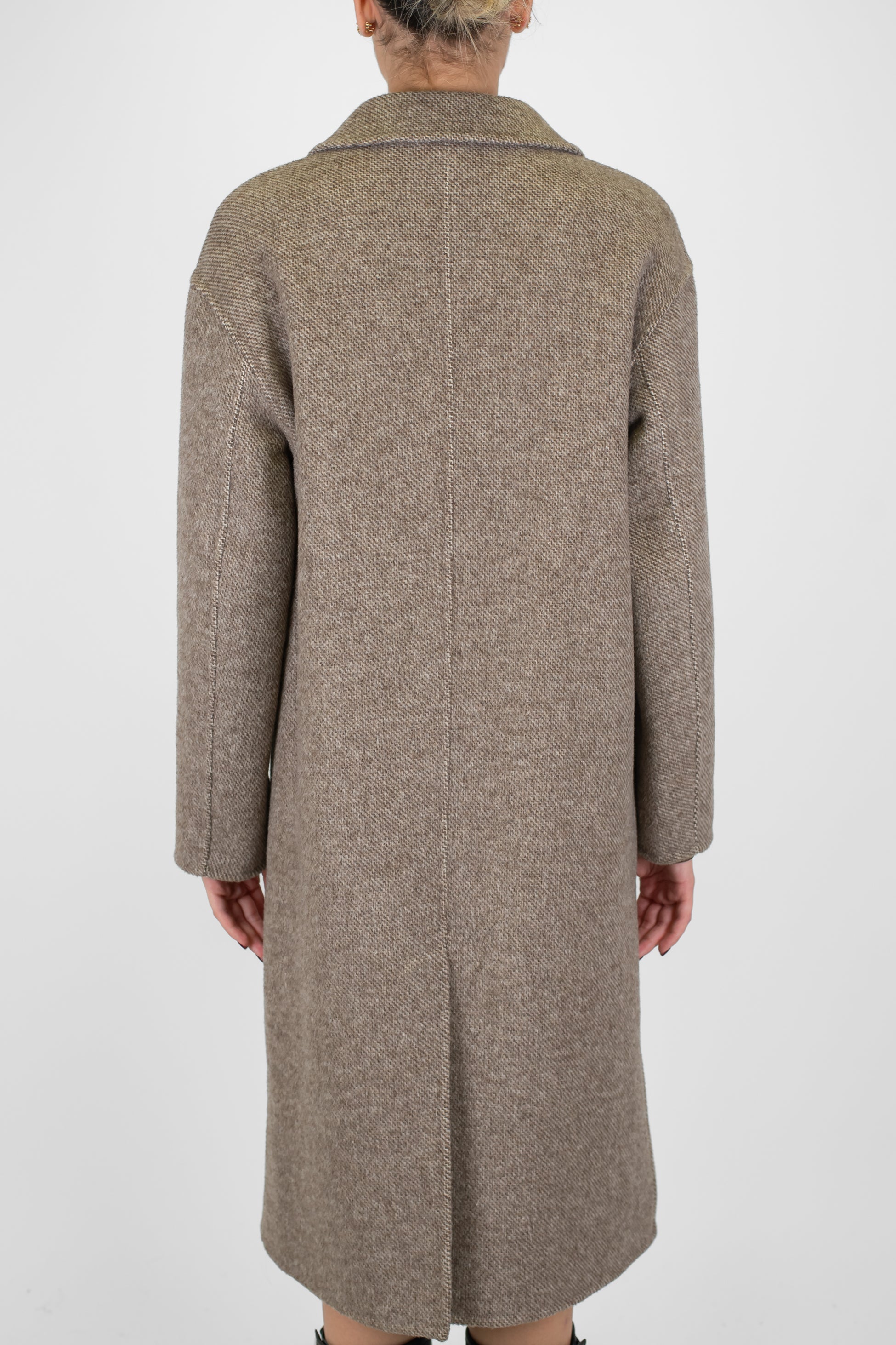 Maryley - Cappotto doppiopetto over in misto lana