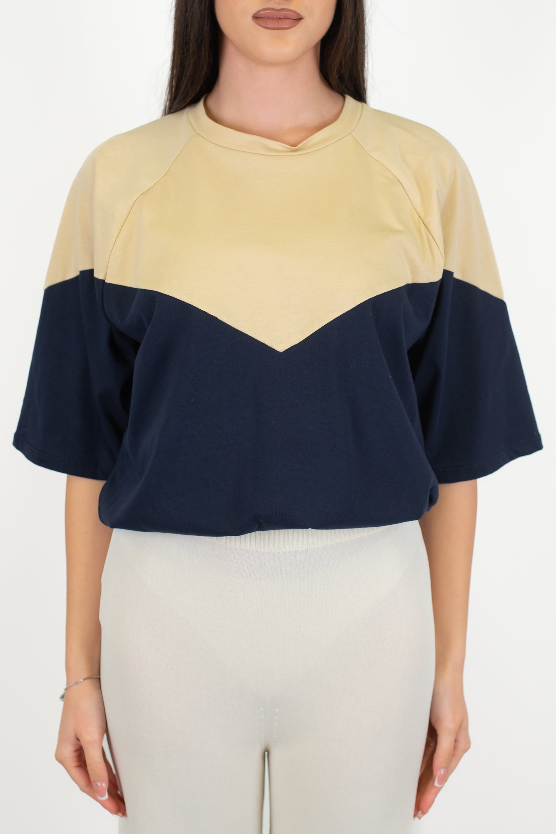 Tensione in - T-shirt over doppio colore