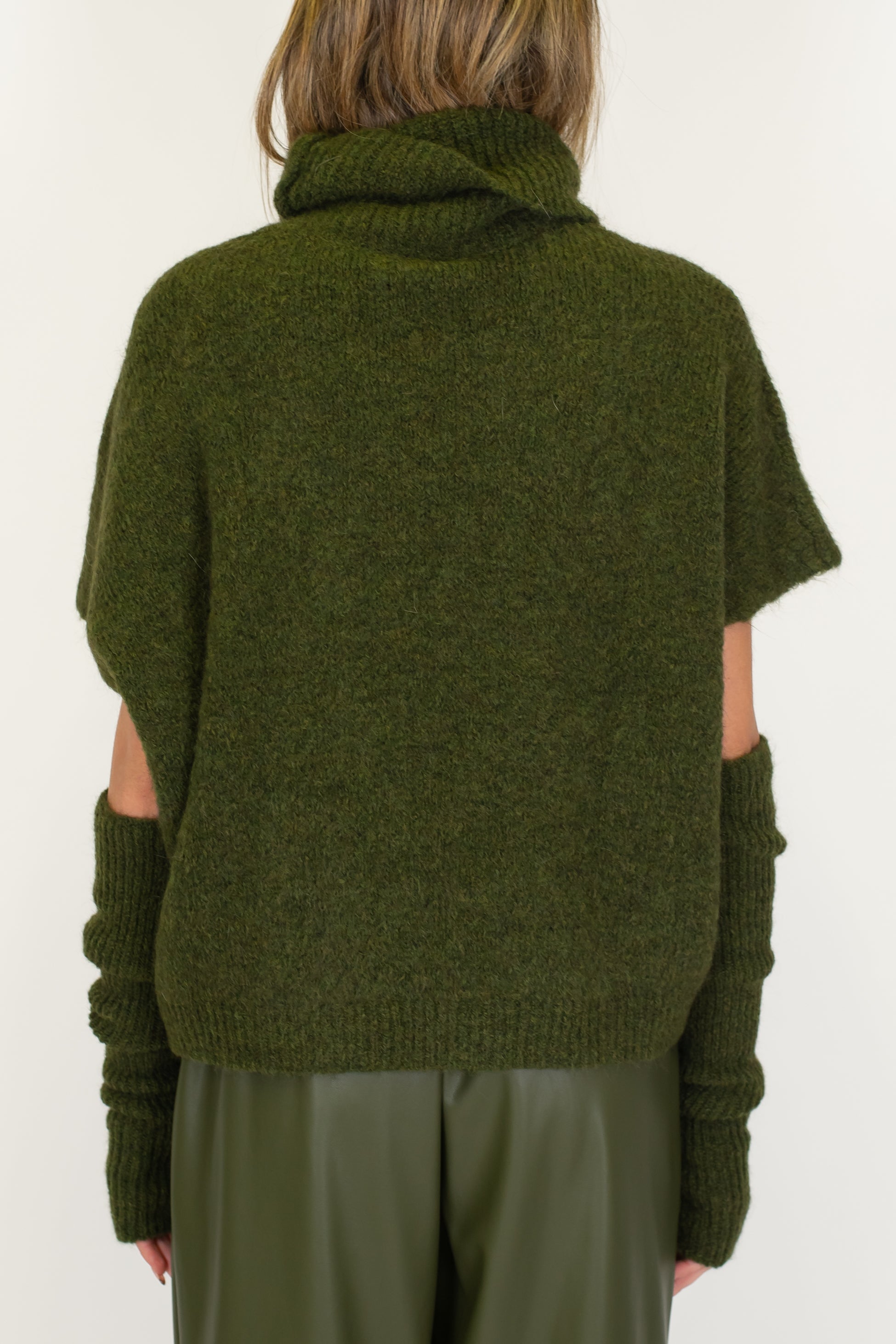 Motel - Dolcevita in misto lana con manicotti