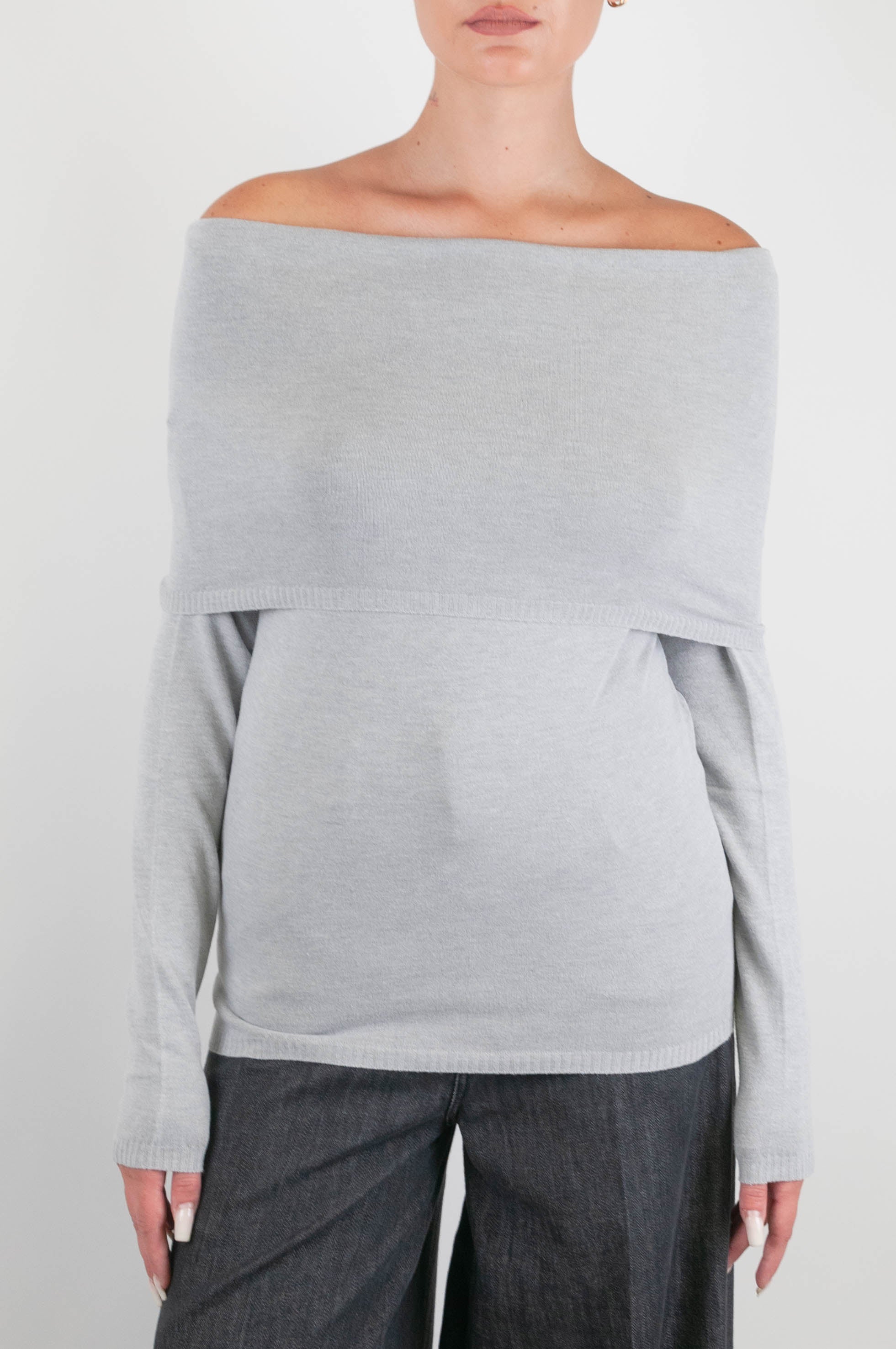 Kontatto - Maglia manica lunga con scollo shiffer