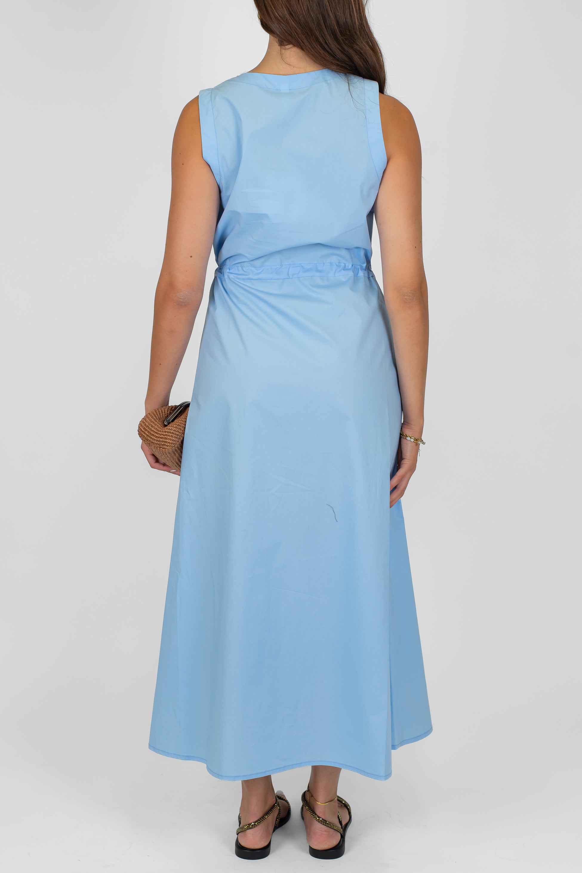 Tensione in - Abito giromaniche con coulisse in vita