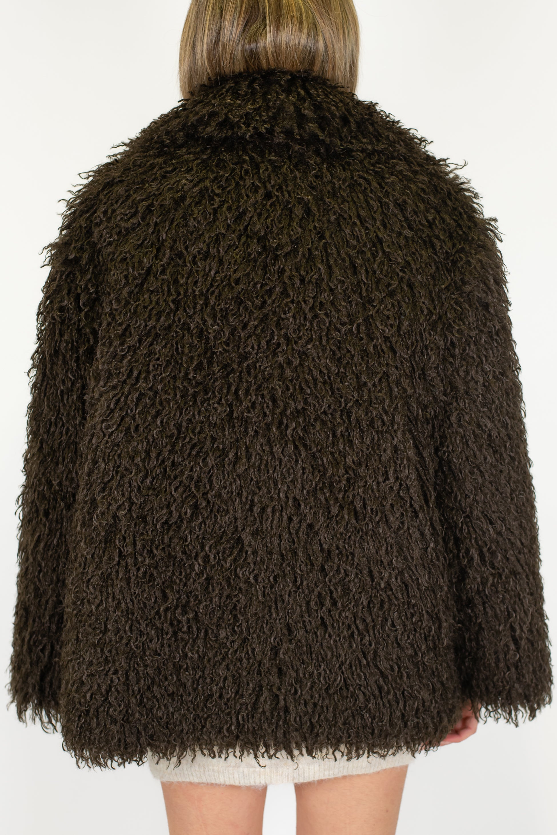 Haveone - Ecopelliccia mongolia con chiusura a scomparsa