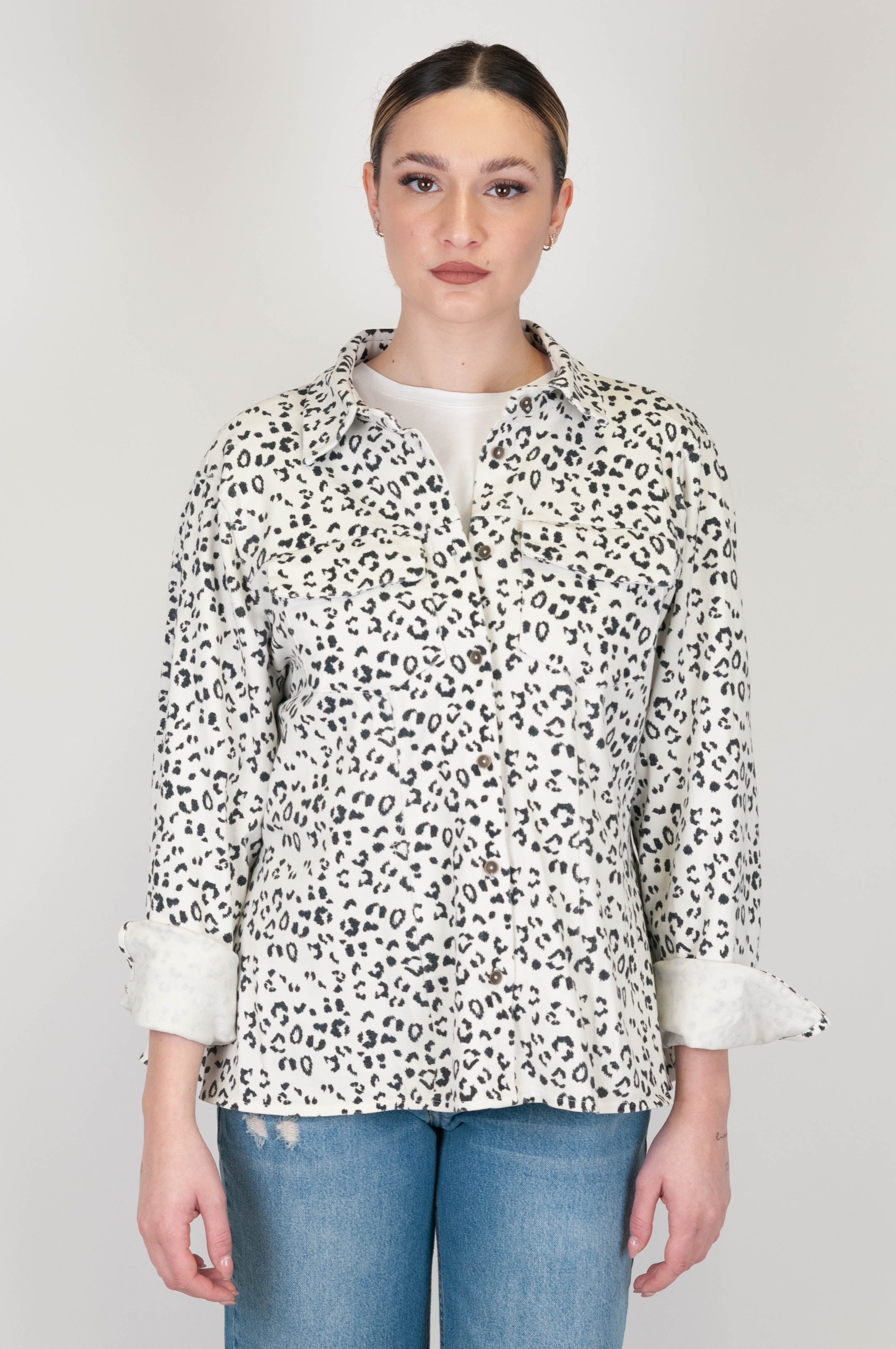 Motel - Camicia fantasia animalier