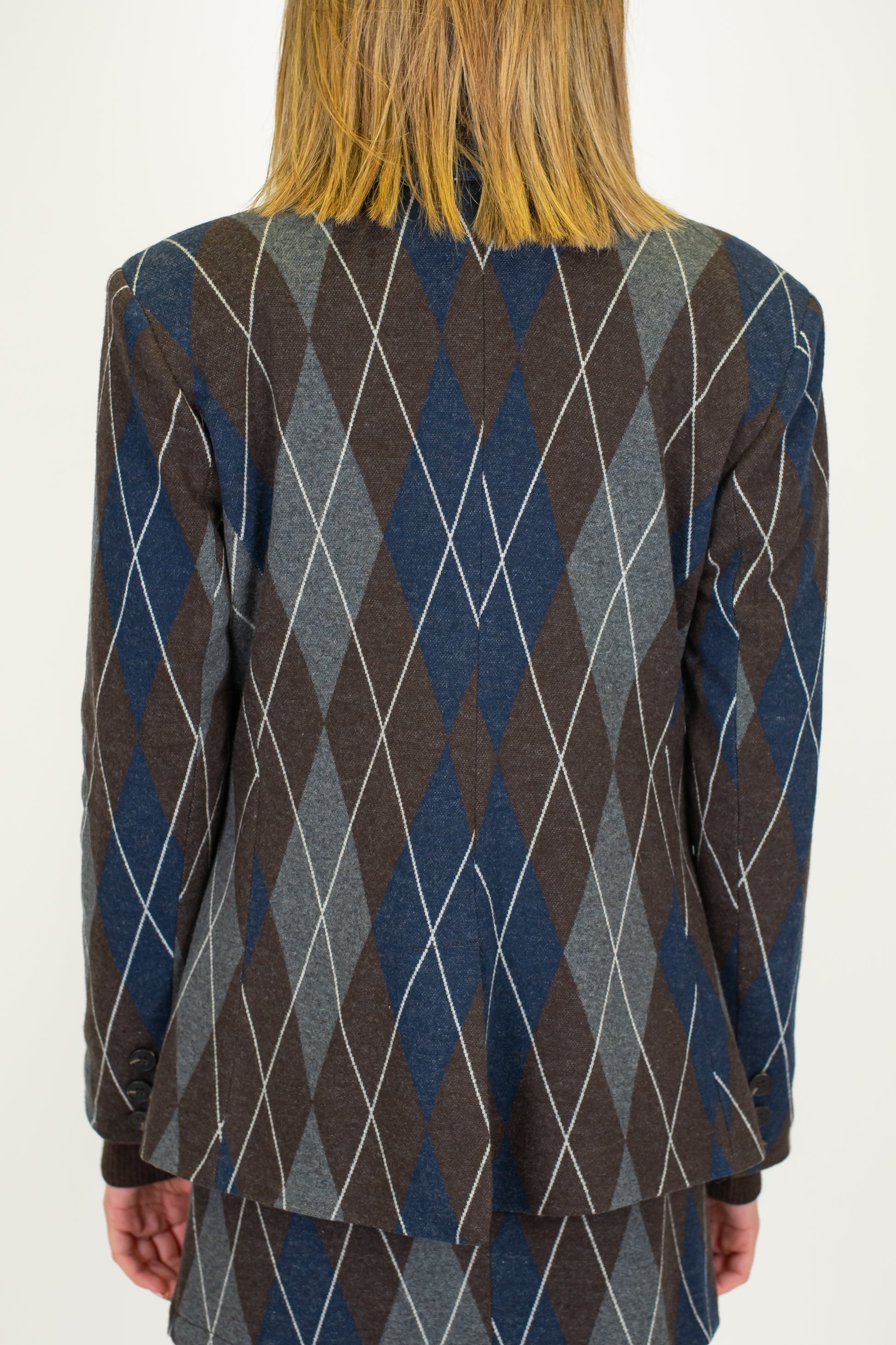 Tensione in - Giacca monopetto fantasia rombi