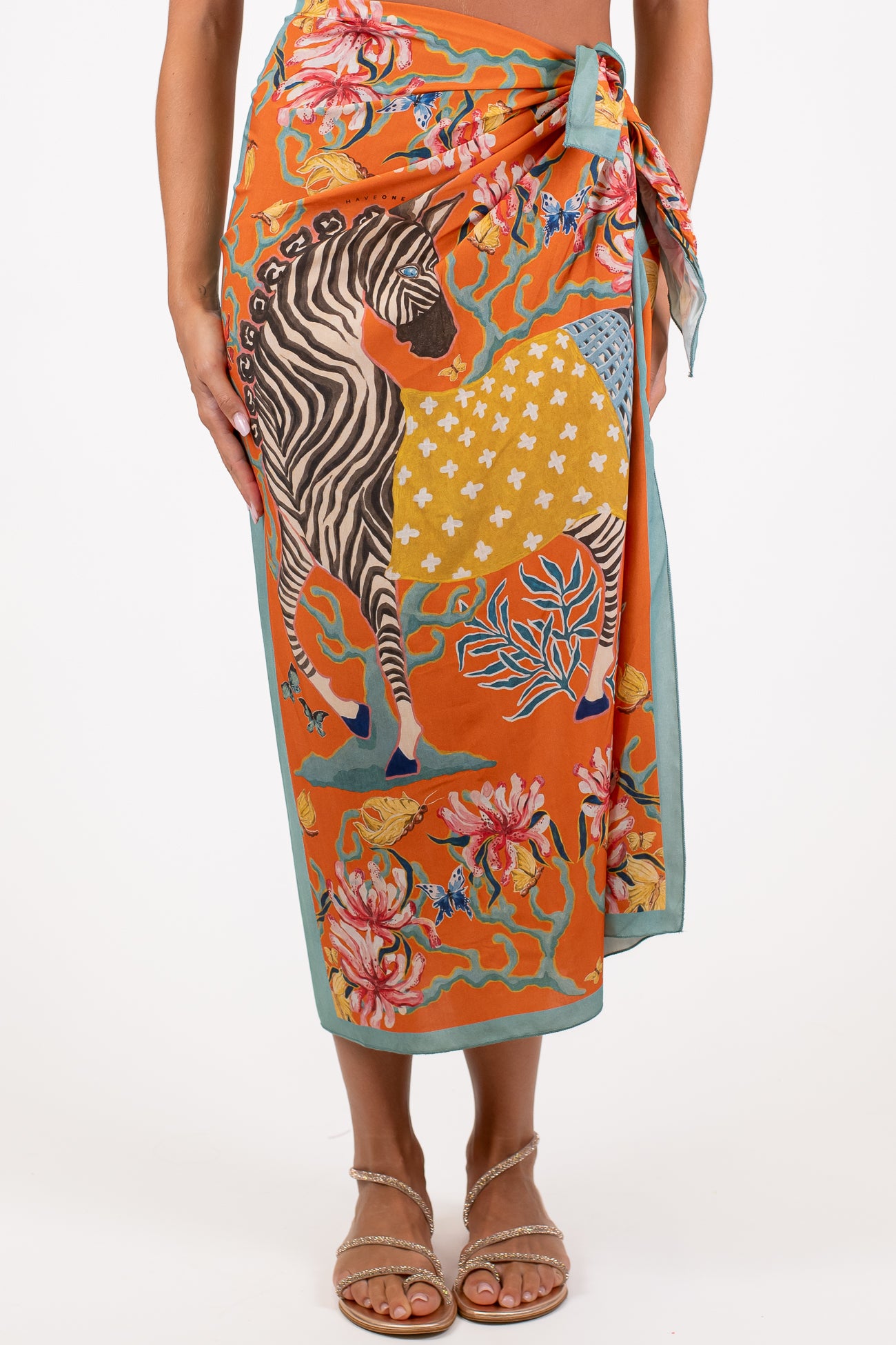 Haveone - Gonna pareo fantasia zebra in viscosa leggera
