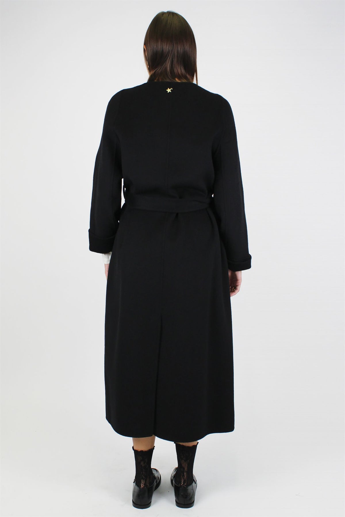 Souvenir - Cappotto girocollo in misto lana