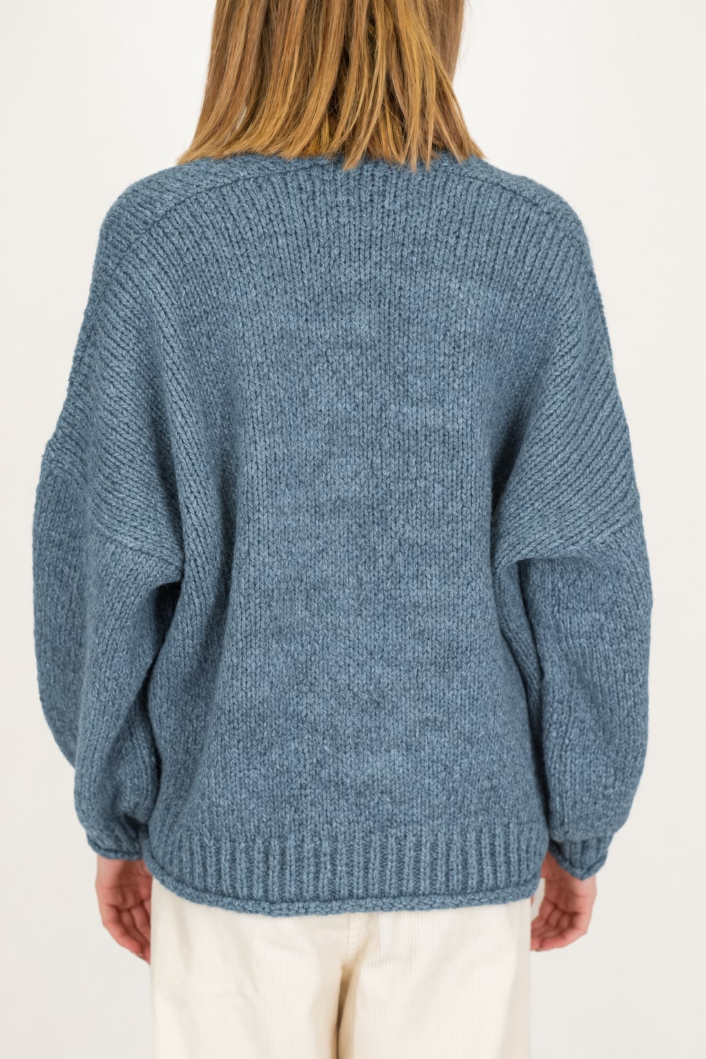 Haveone - Cardigan over in misto lana con chiusura a tre bottoni