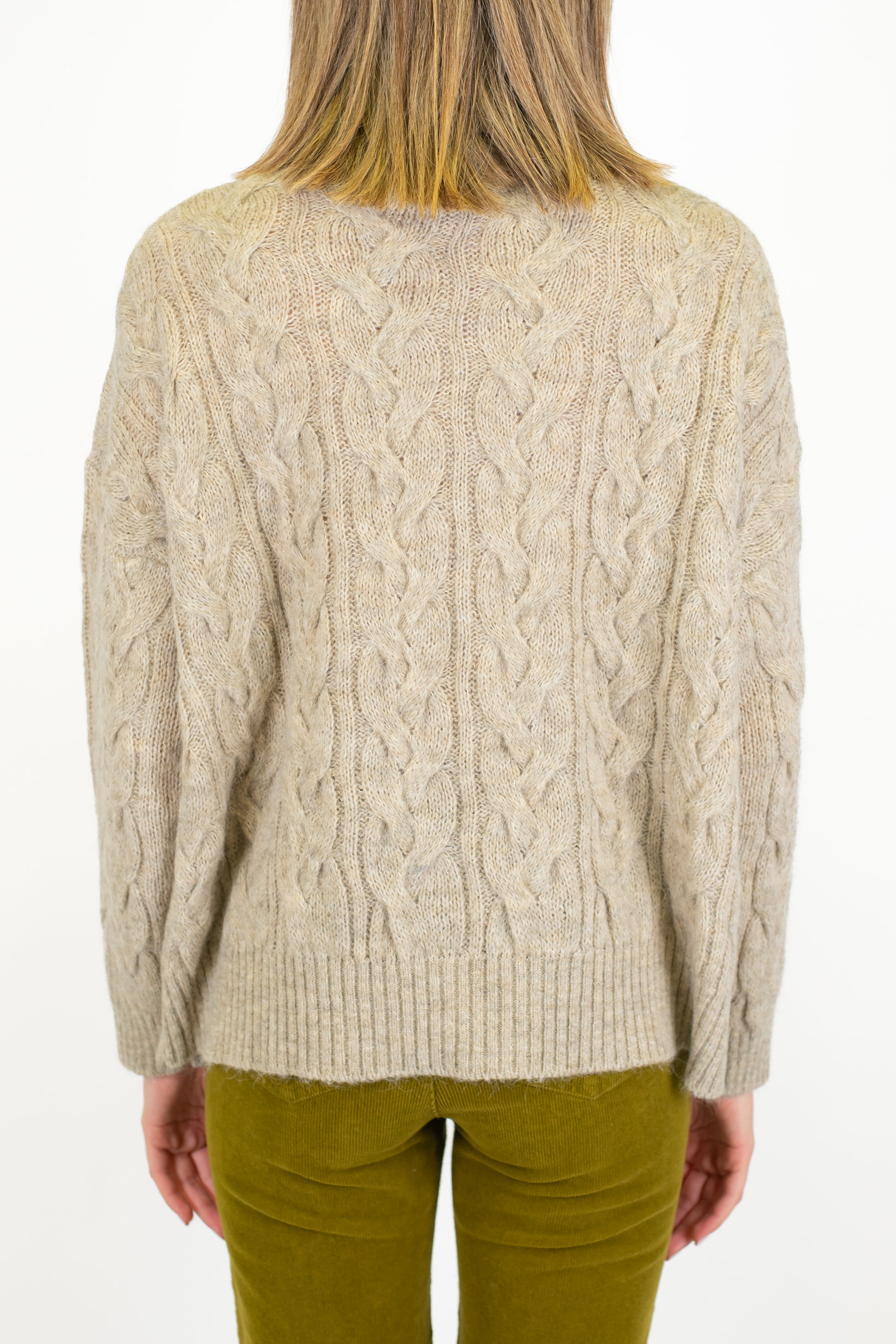 Tensione in - Dolvcevita over in misto lana con trecce