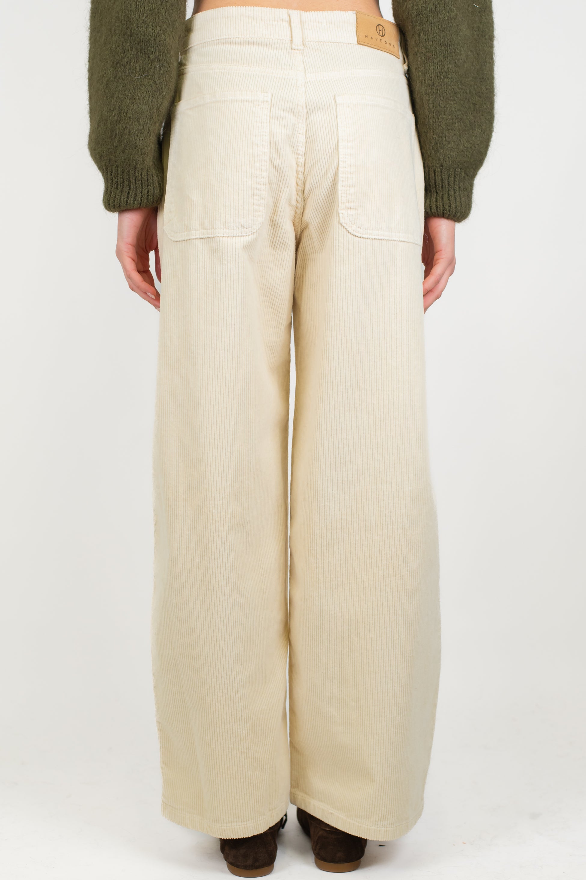 Haveone - Pantalone palazzo in velluto millerighe modello BELLA