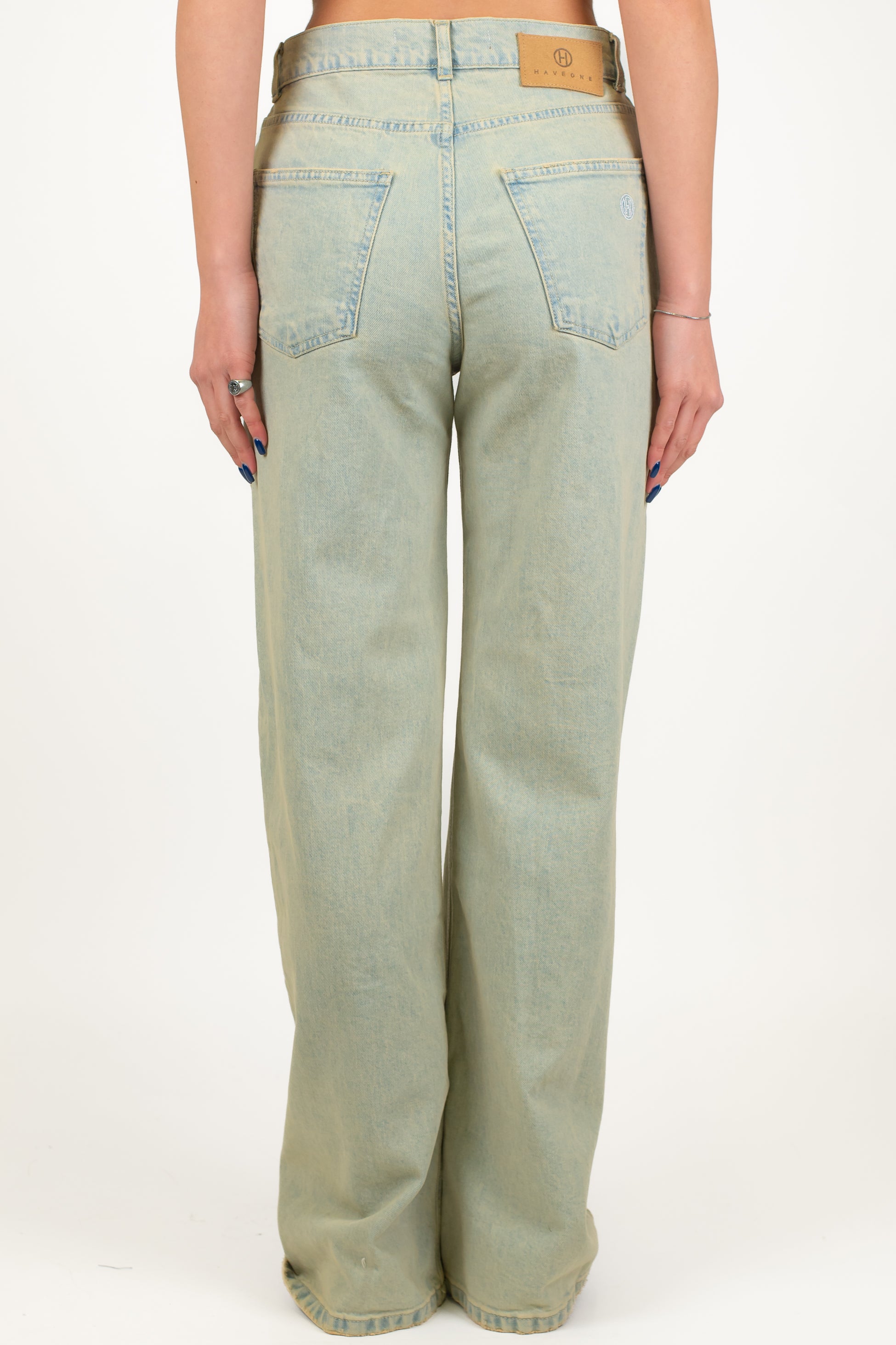 Haveone - Jeans regular lavaggia sabbiato chiaro modello London