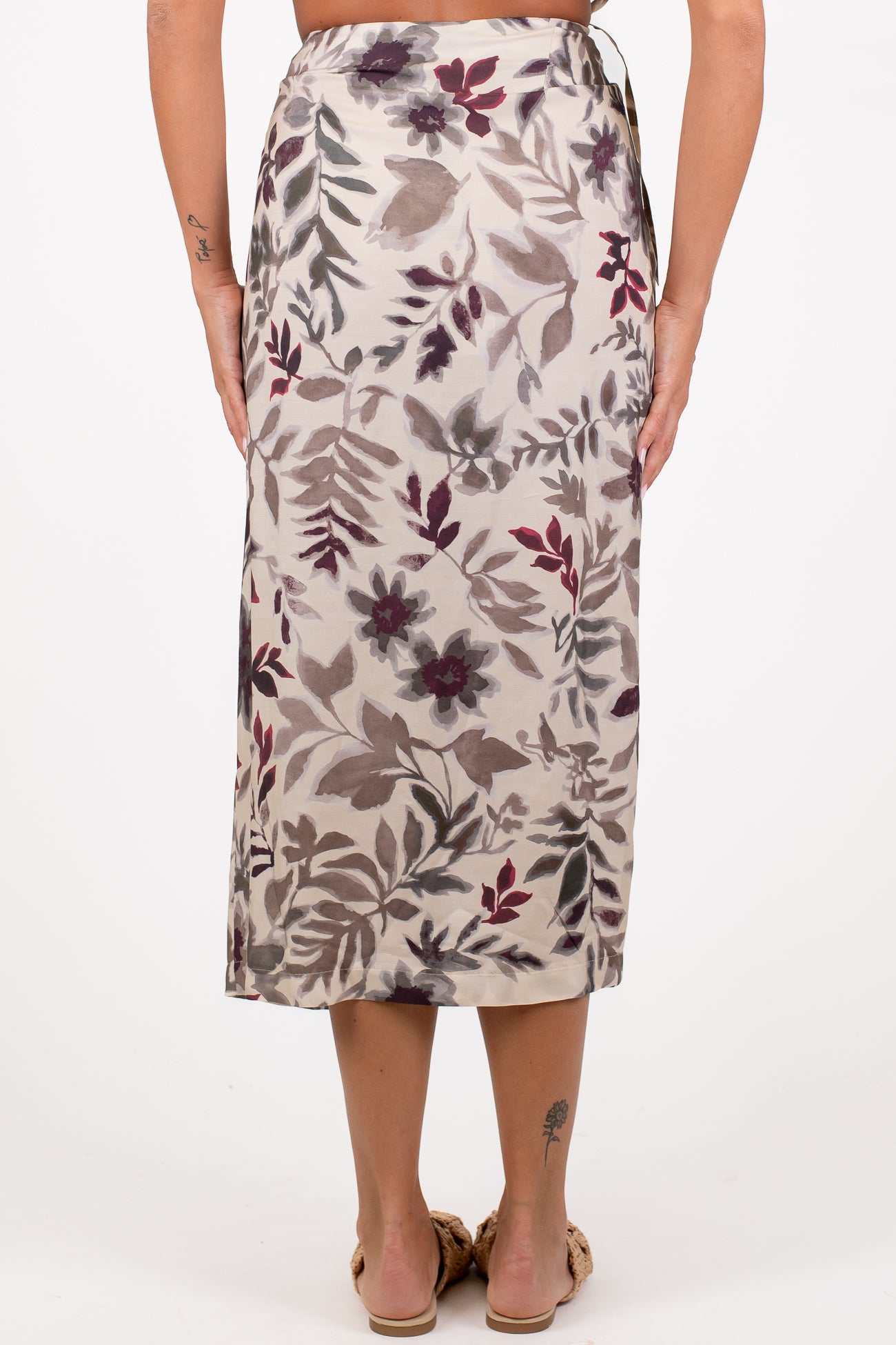 Maryley - Gonna pareo in viscosa fantasia fiori