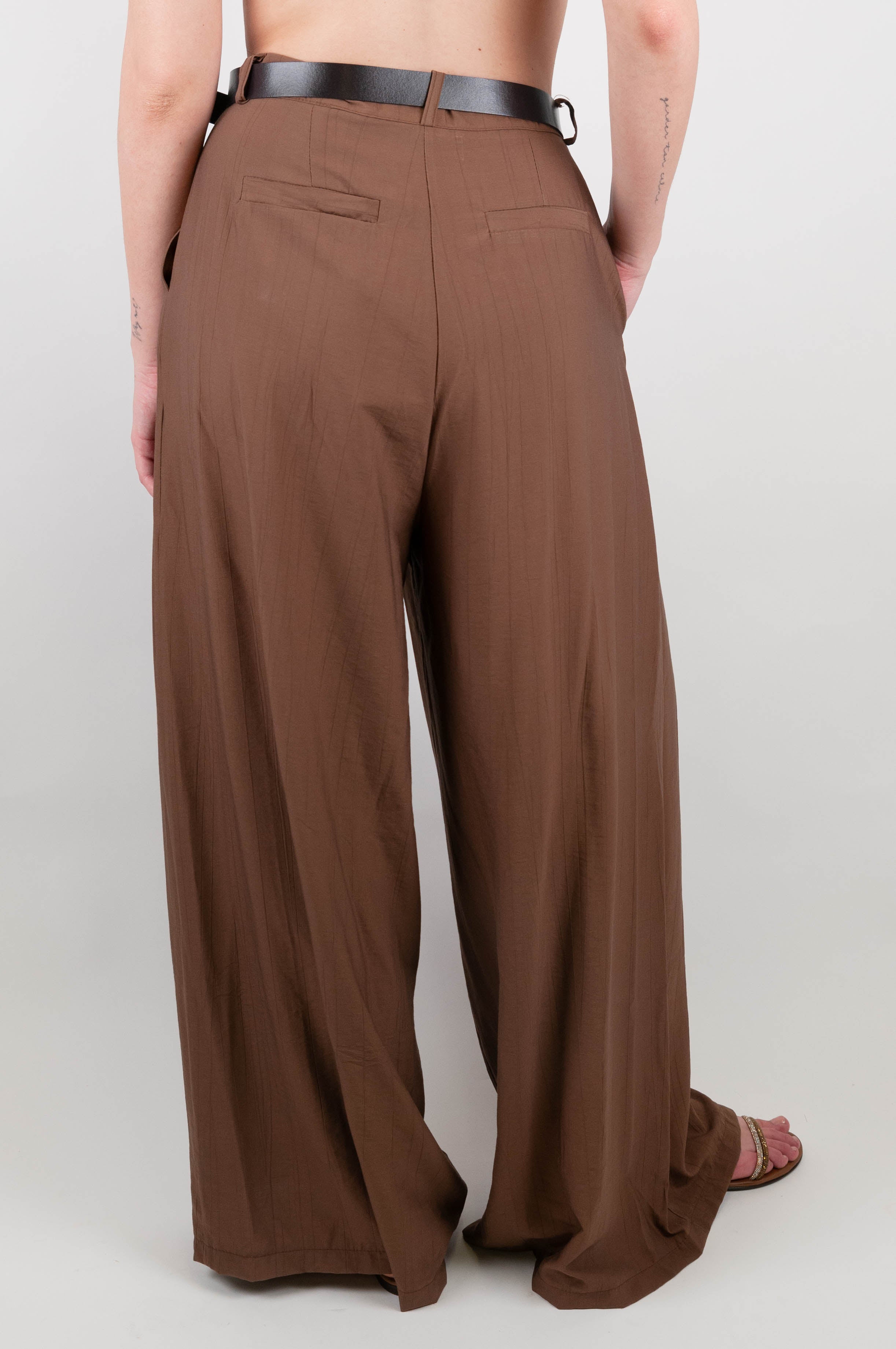 Haveone - Pantalone palazzo con pinces