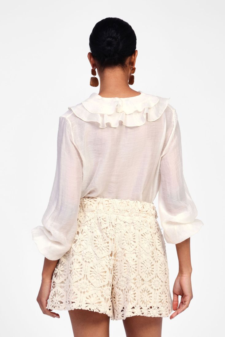 Dixie - Short crochet elastico in vita