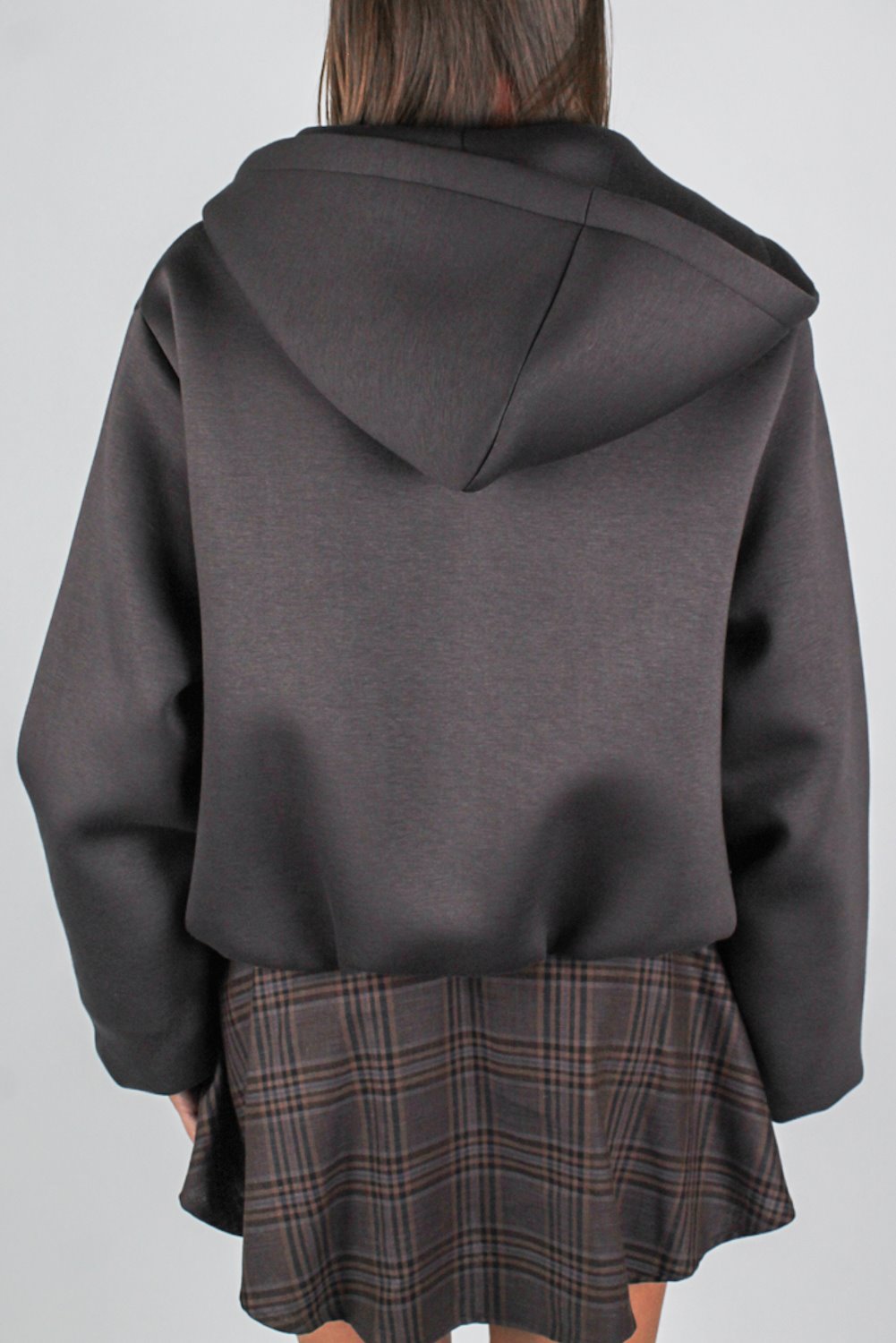 Haveone - Felpa bomber con cappuccio e chiusura a zip
