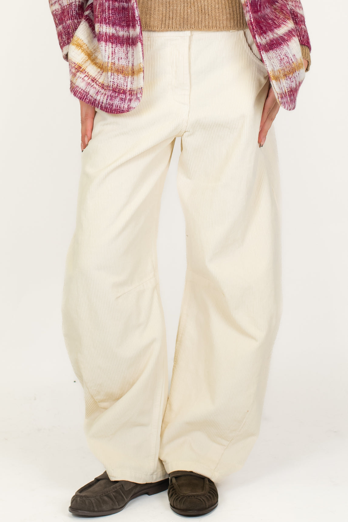 Motel - Pantalone balloon in velluto a coste