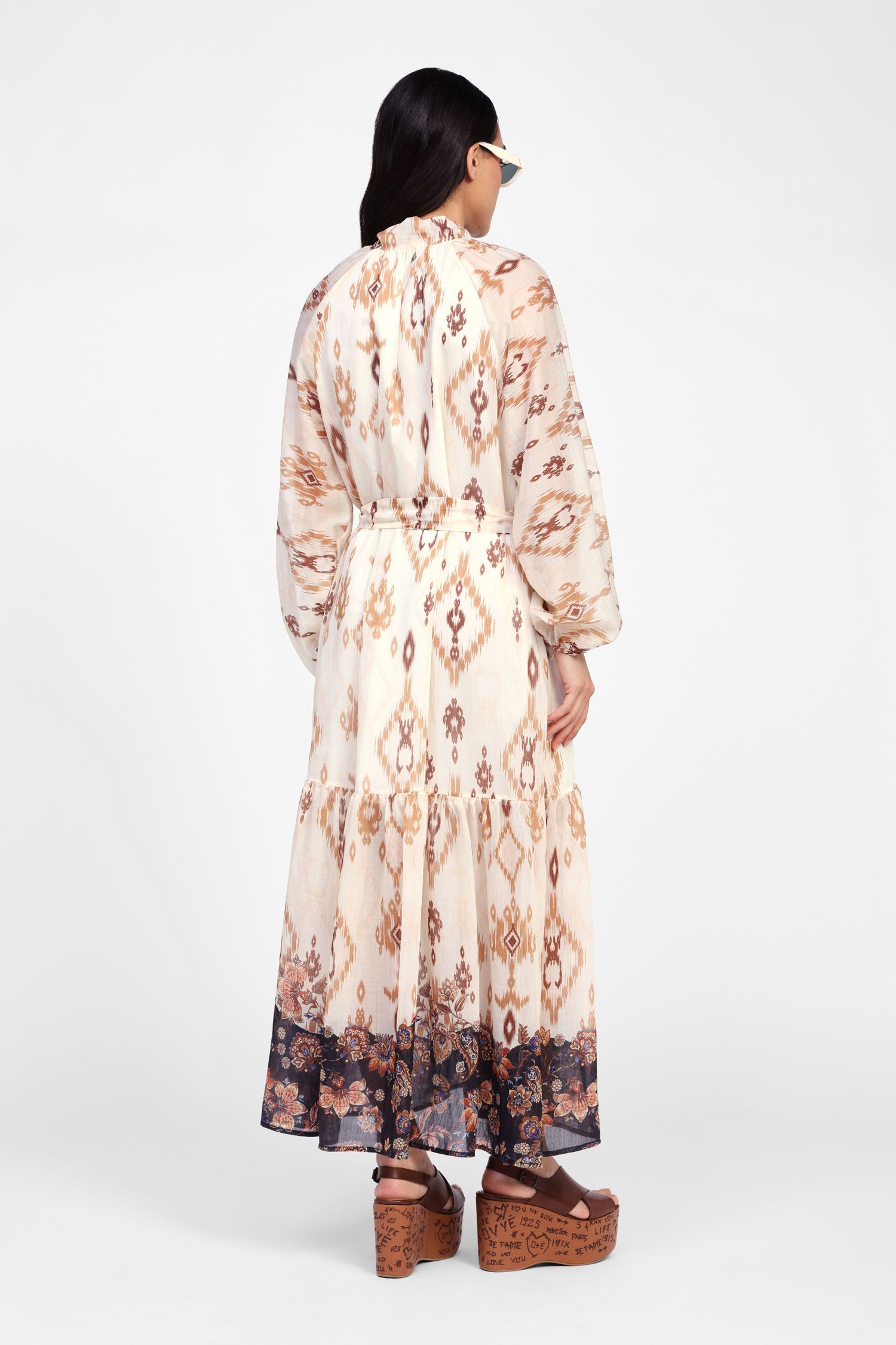 Dixie - Abito lungo in lyocell fantasia