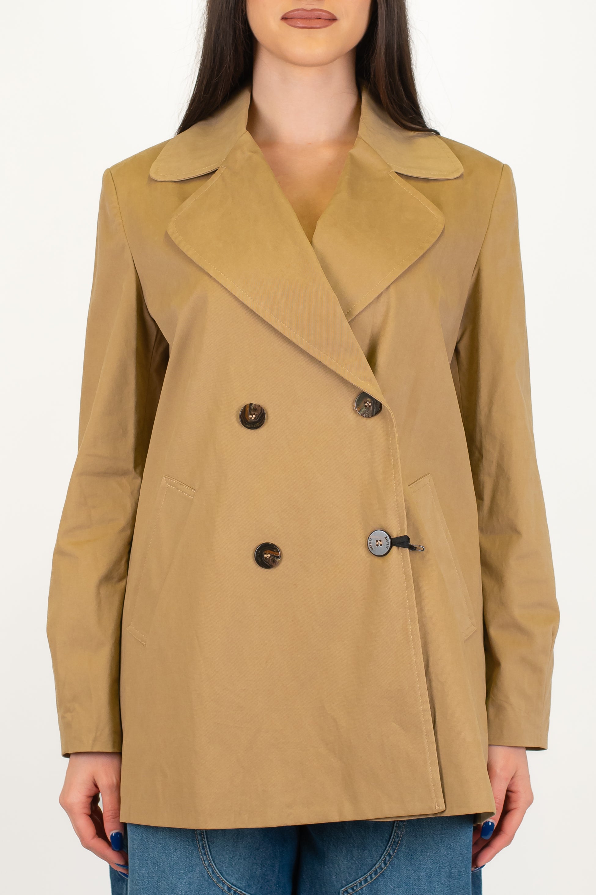 Maryley - Trench doppiopetto con tasche laterali