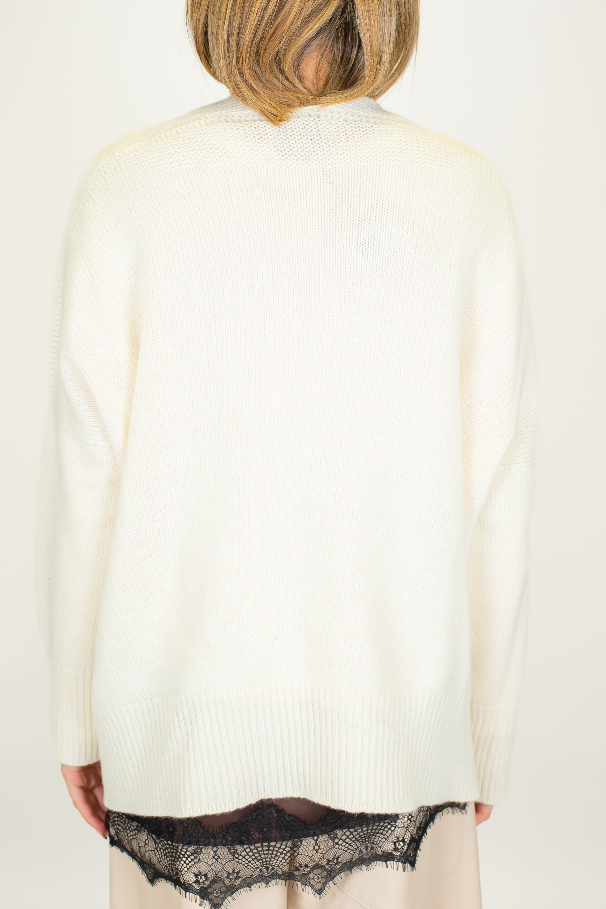 Motel - Cardigan over aperto in misto lana e cashmere