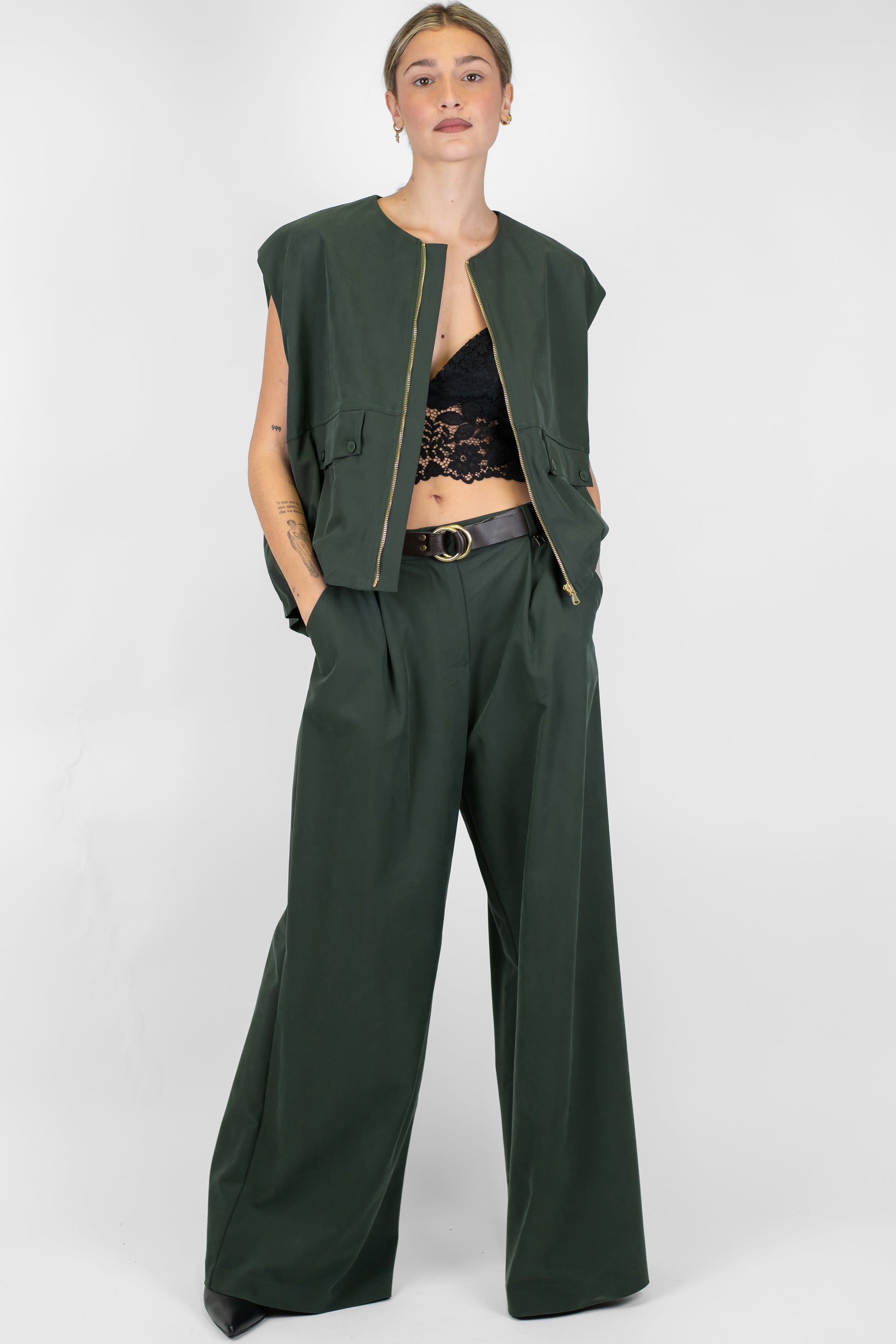 Dixie - Pantalone palazzo con pinces