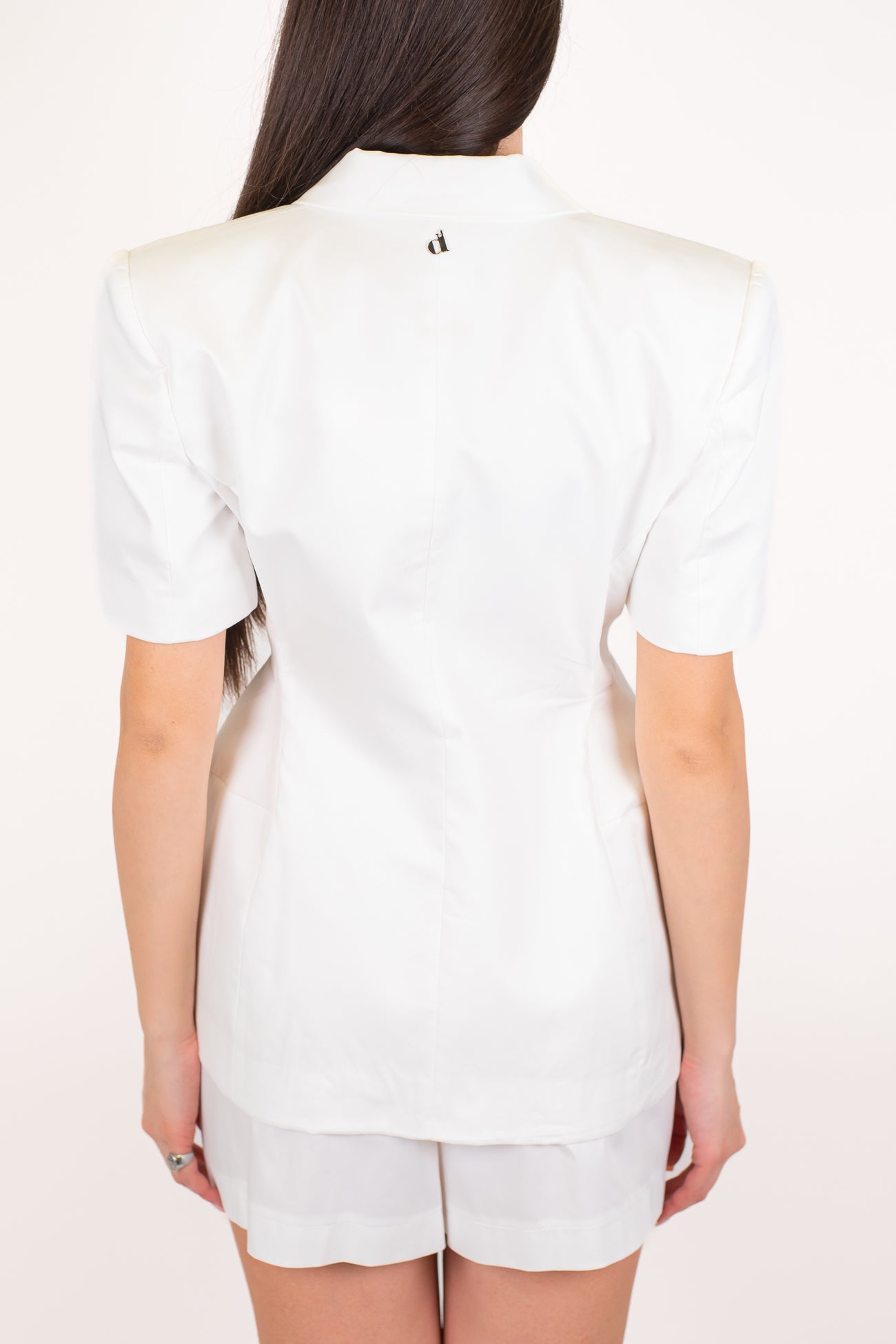 Dixie - Coordinato giacca doppiopetto sfiancata con spalline e shorts