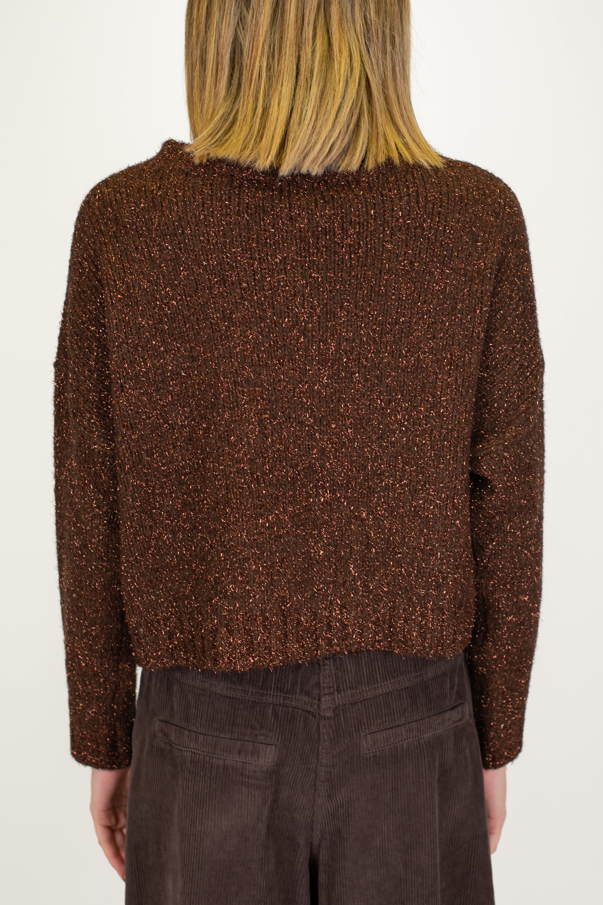 Haveone - Maglia scollo barca lurex in misto lana