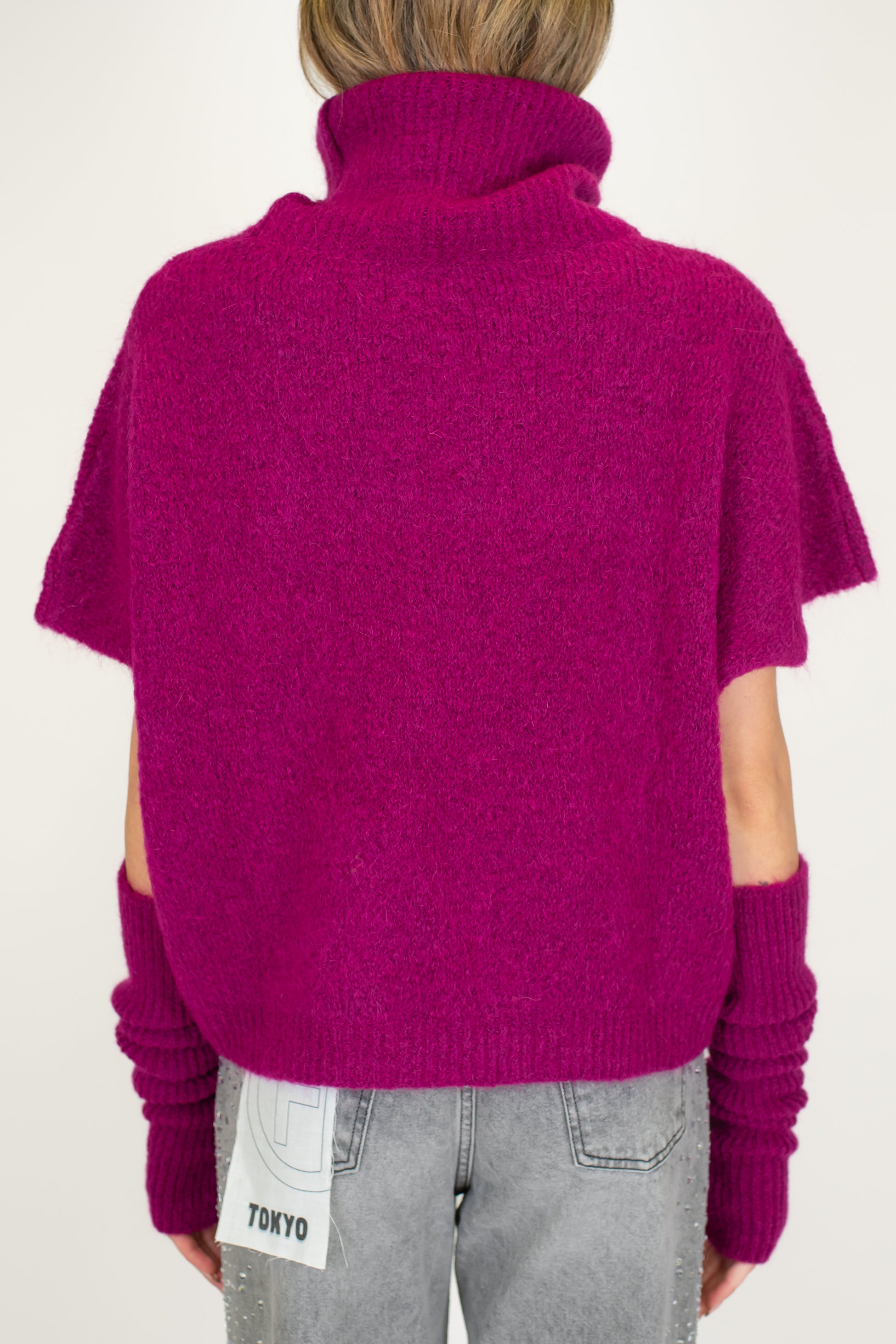 Motel - Dolcevita in misto lana con manicotti