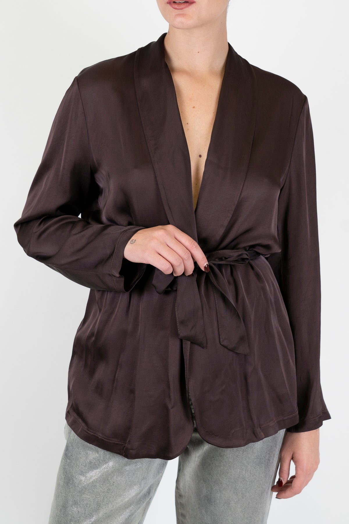 Tensione in - Camicia kimono in viscosa