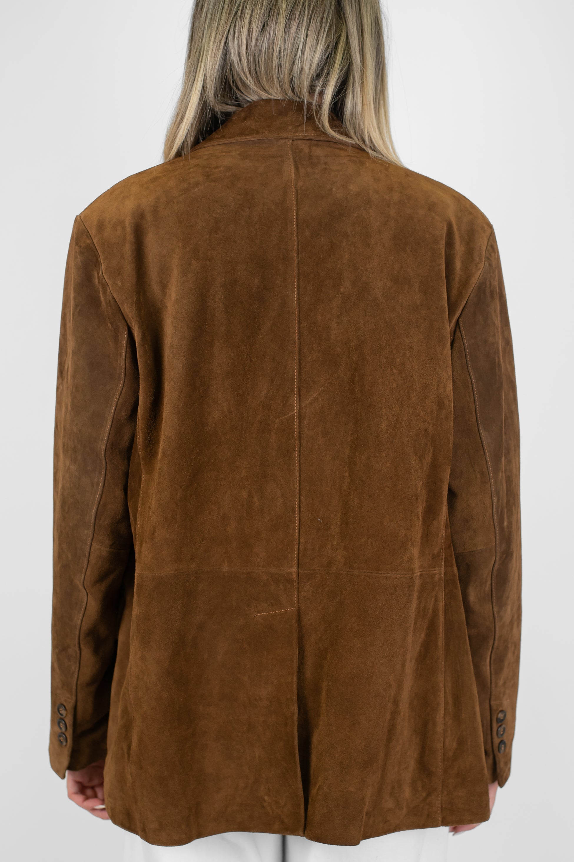 Motel - Giacca monopetto in vero camoscio