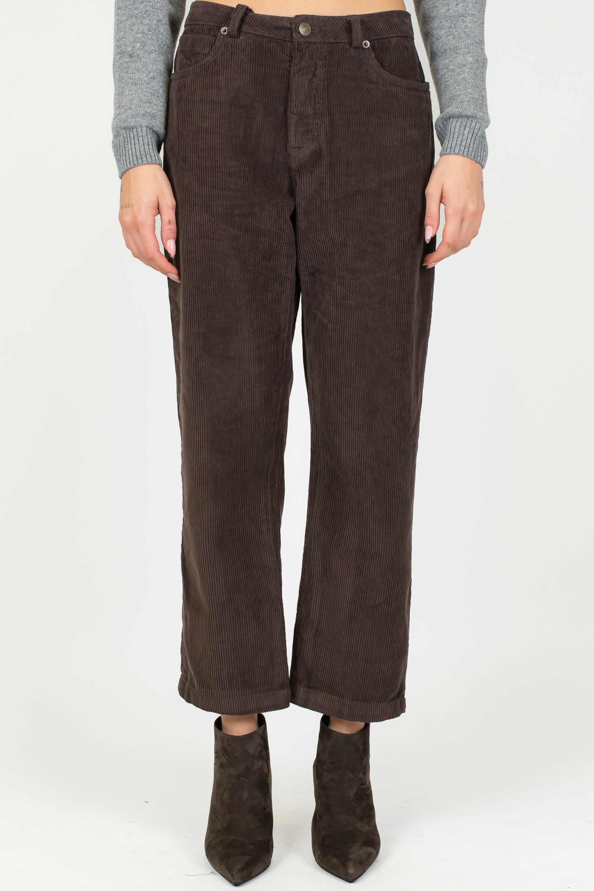 Tensione in - Pantalone in velluto millerighe regular modello Tom