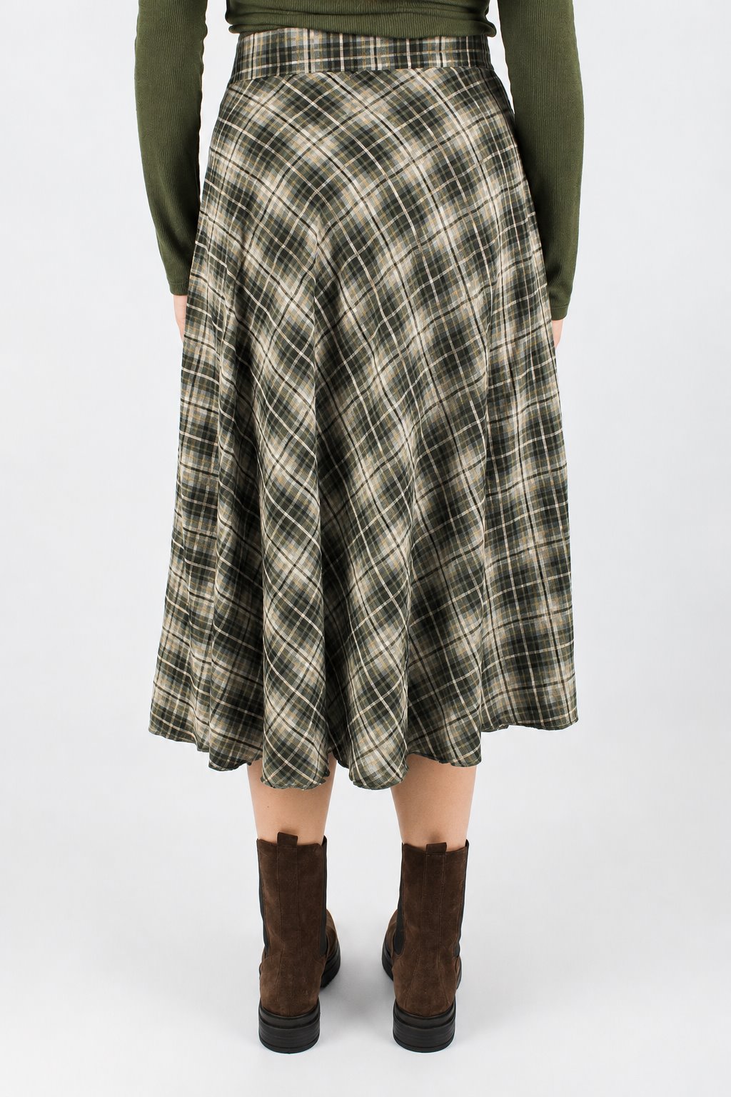 Dixie - Gonna fantasia check con chiusura zip laterale