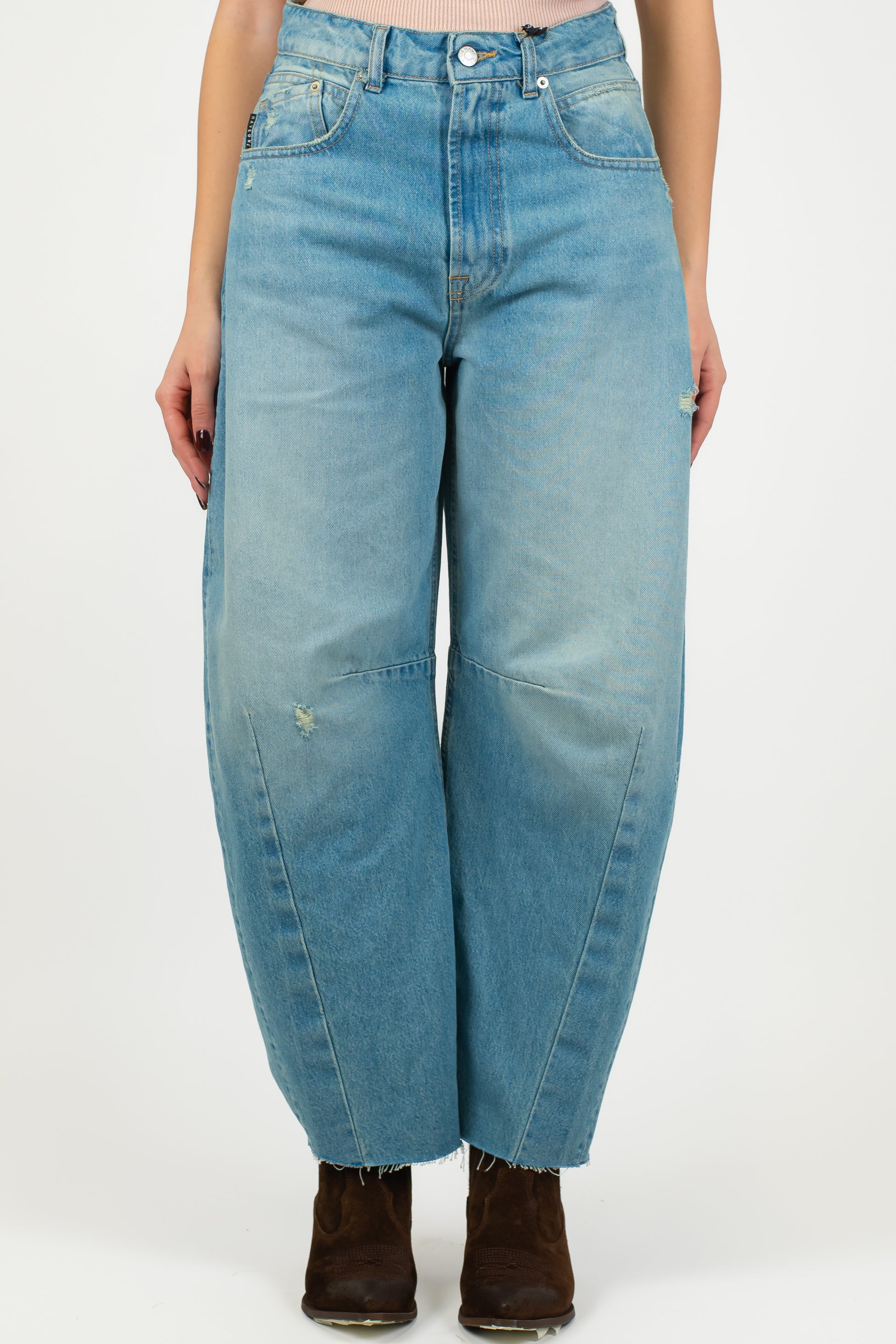 Haveone - Jeans balloon lavaggio intermedio modello Barbara