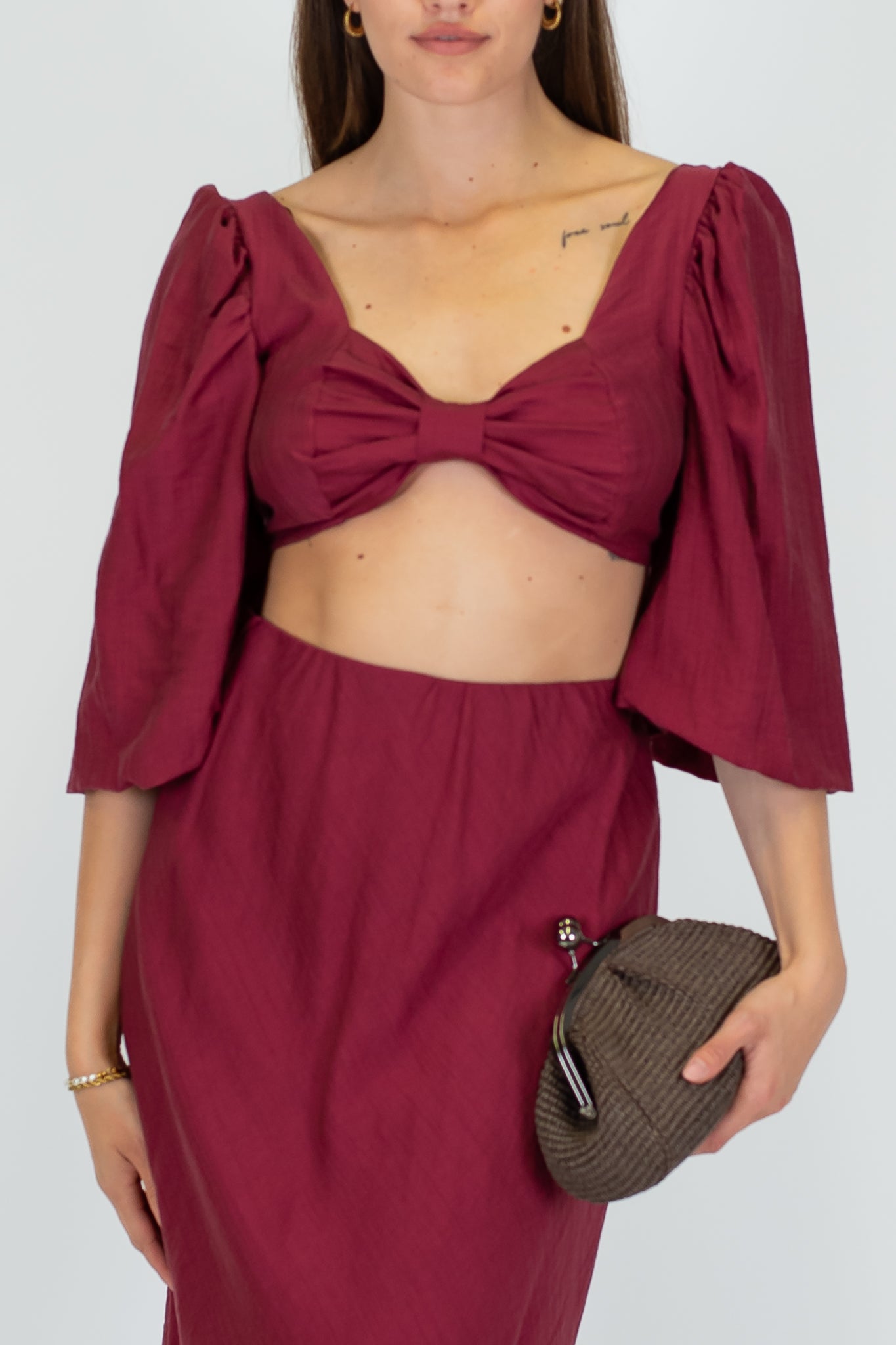 Haveone - Top con maniche a palloncino