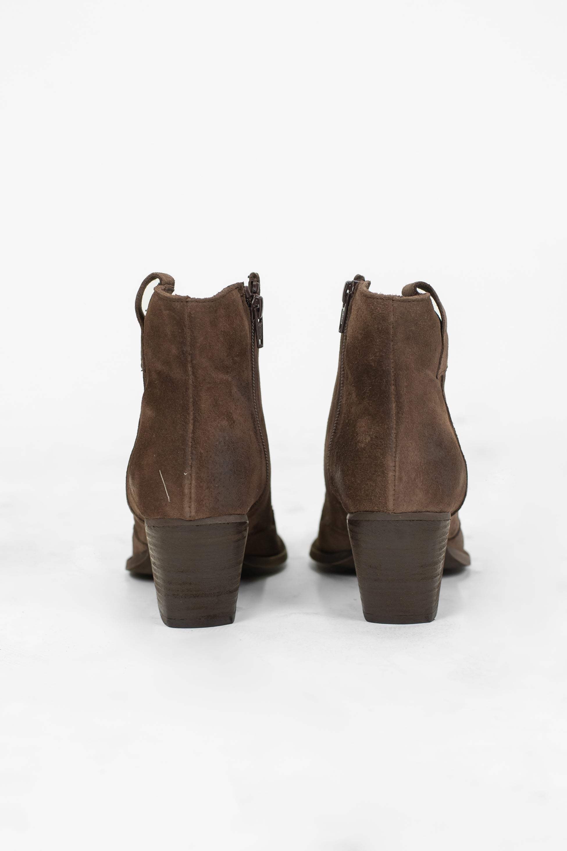 Ovyé - Texanino in pelle camosciata con zip laterale