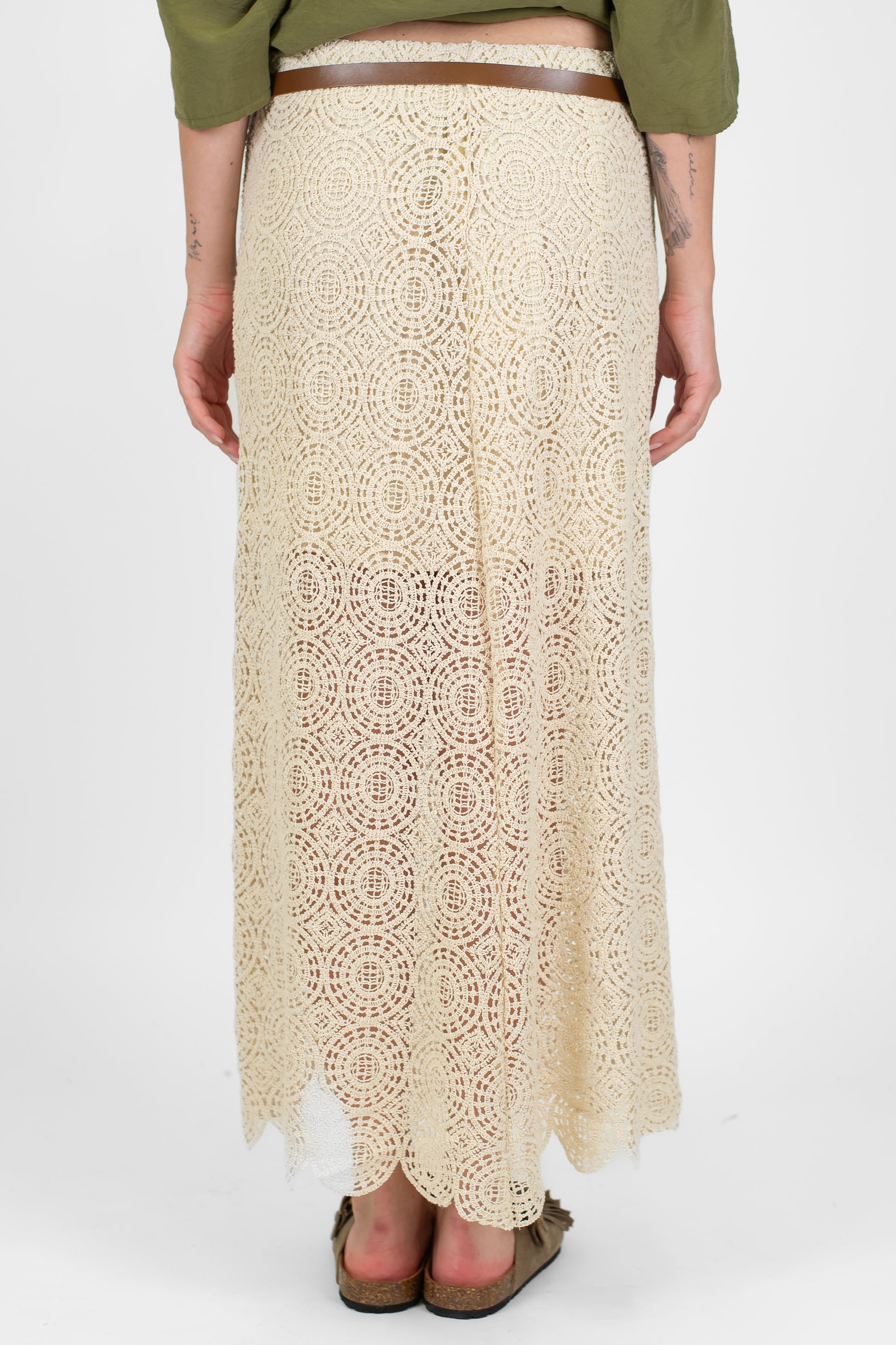 Motel - Gonna in crochet con elastico in vita