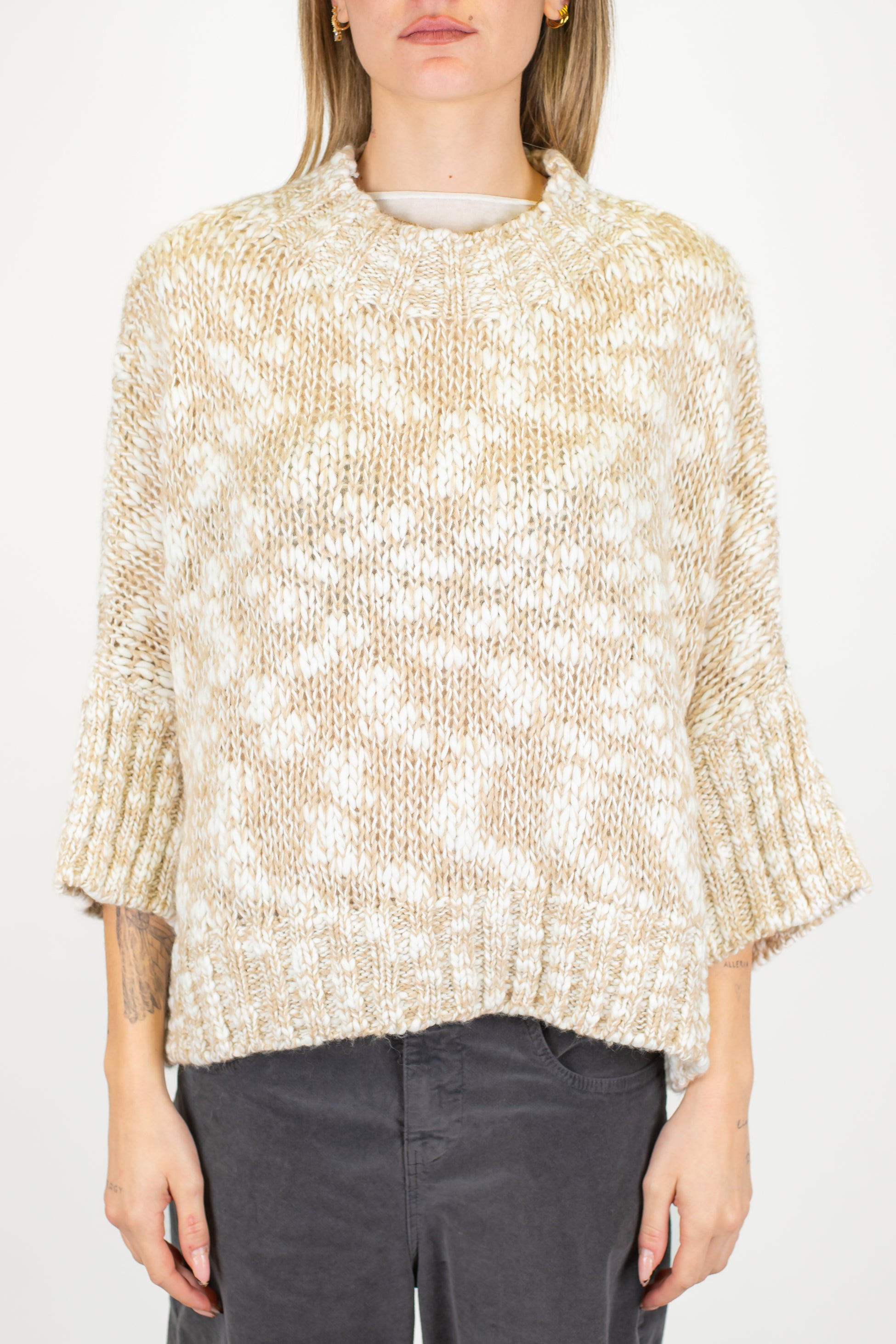 Motel - Maglia in misto lana manica 3/4